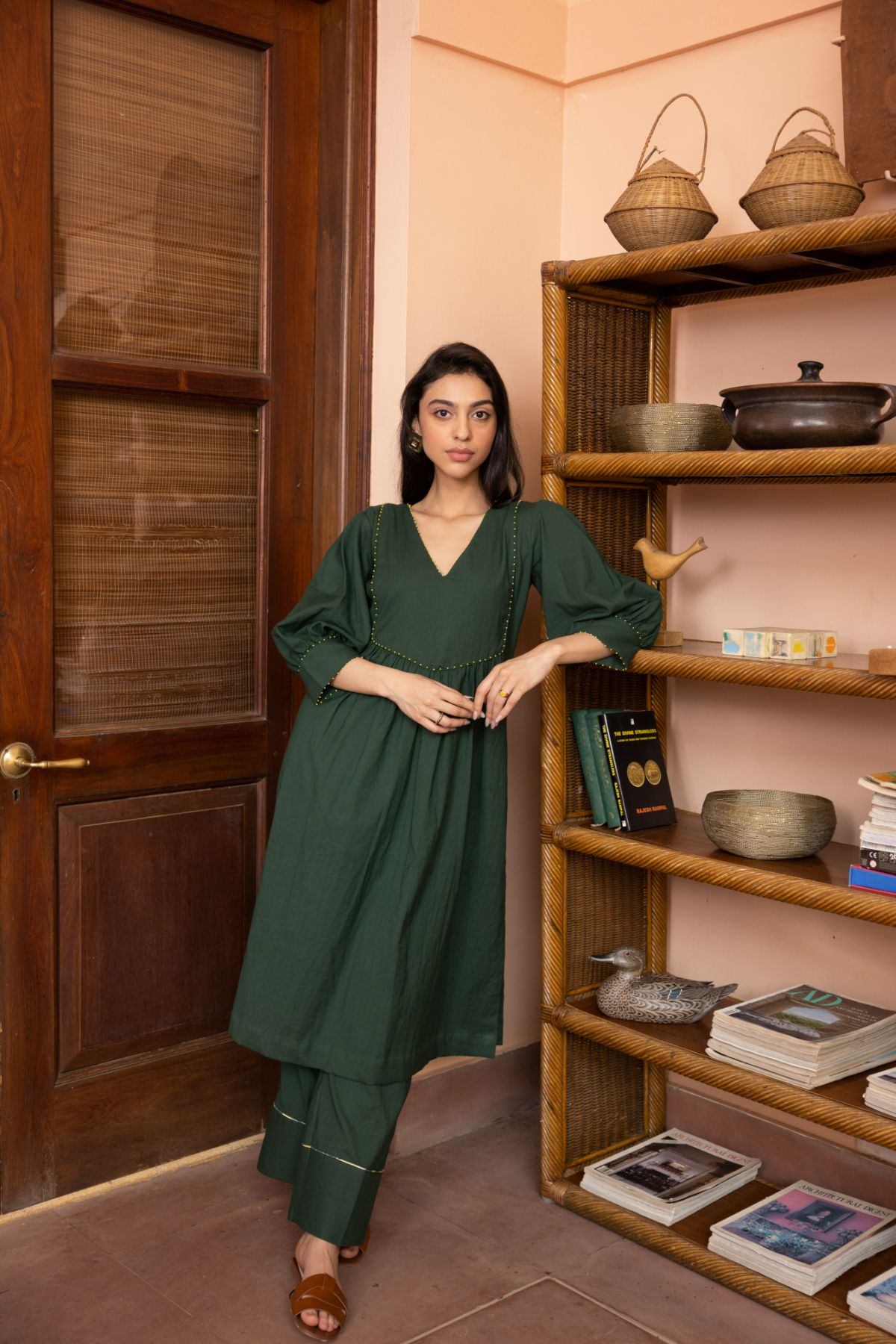 Allure Kurta Set - Green (Set of 2)