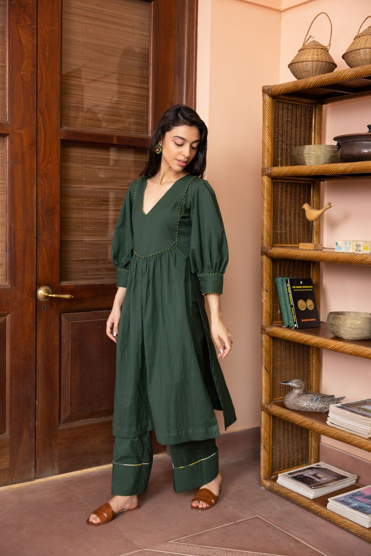 Allure Kurta Set - Green (Set of 2)