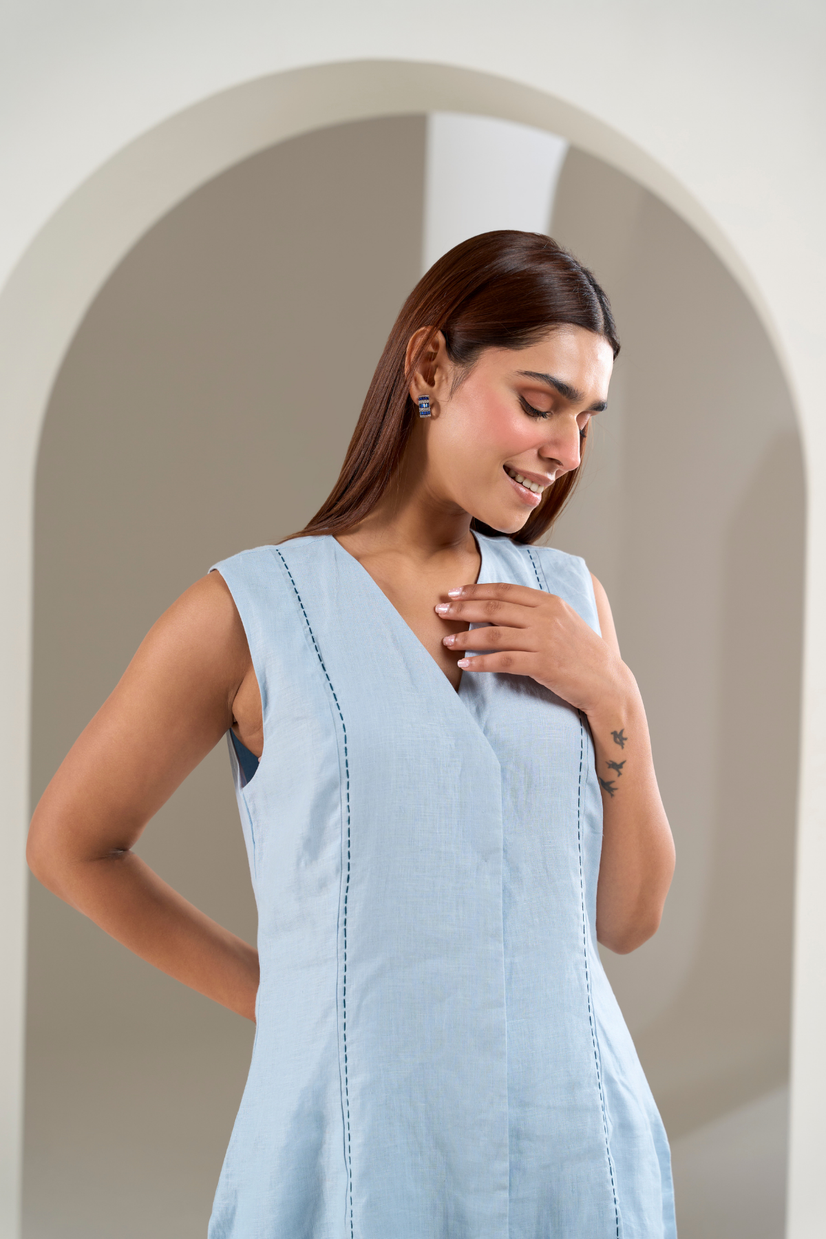 Azure Vest Kurta