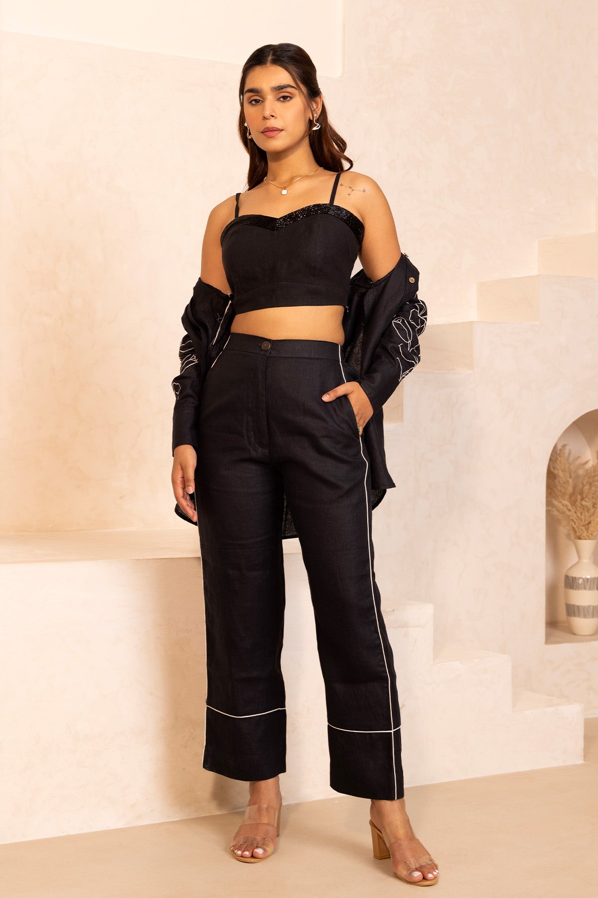 Petra Pants - 100% Hemp Black