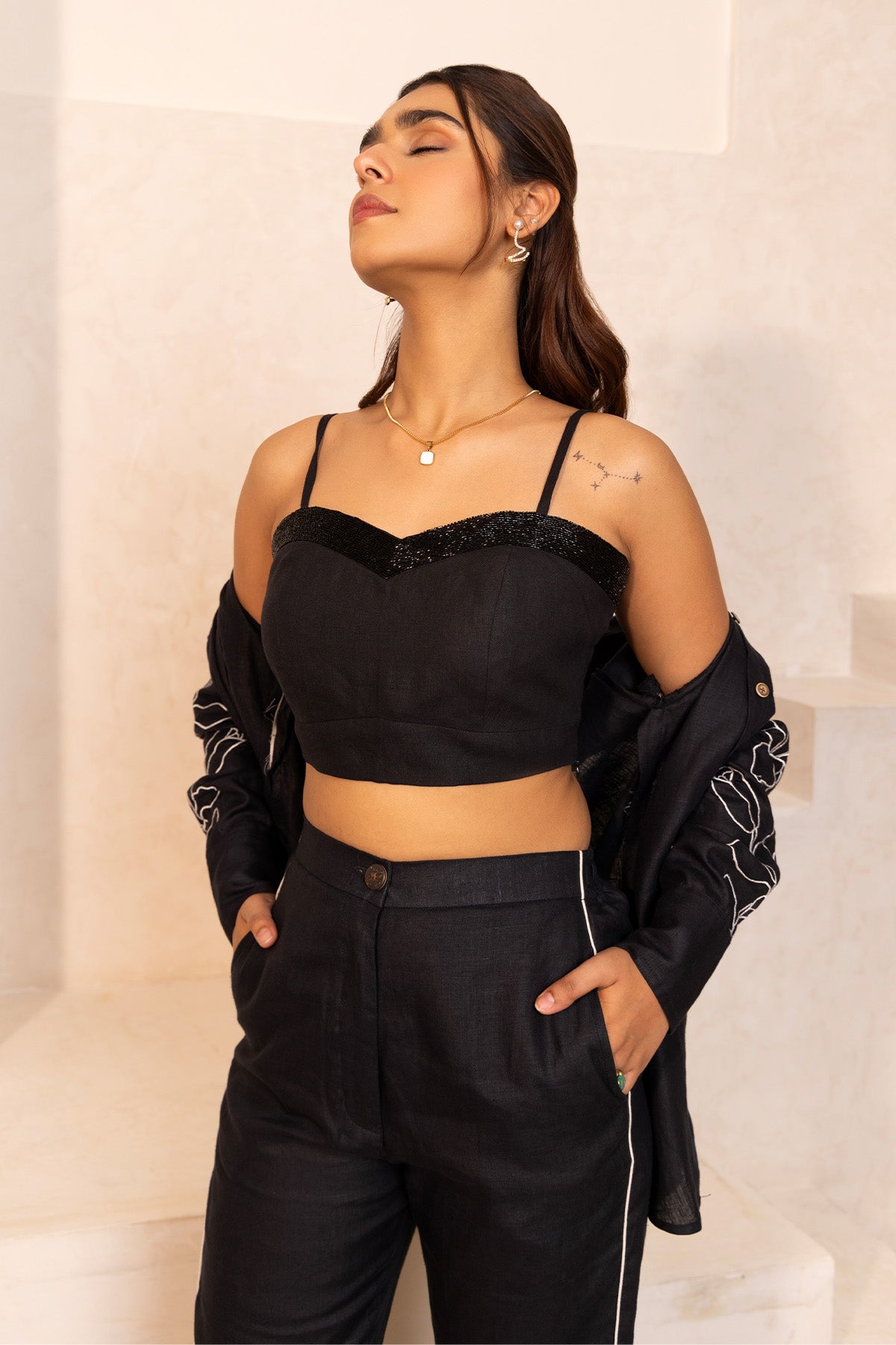 Turkish Co-ord Set - 100% Hemp Black