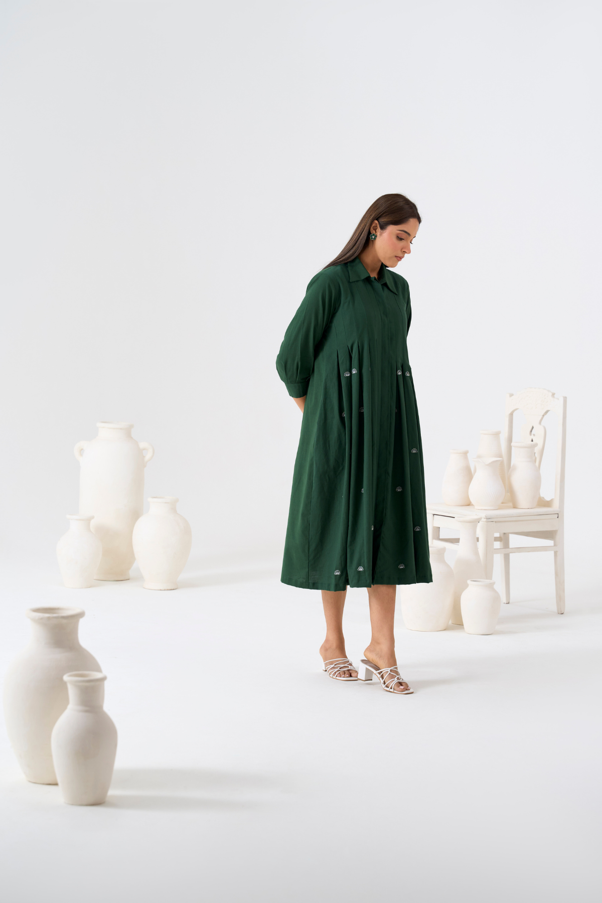 Mangrove Dress - Basil Green