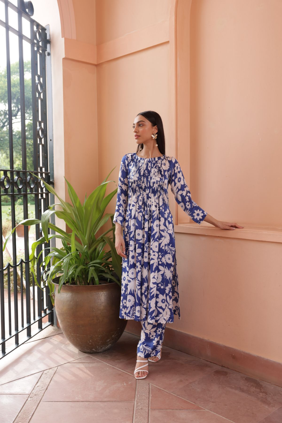 Royal Kurta Set - Oasis Blue Print (Set of 2)