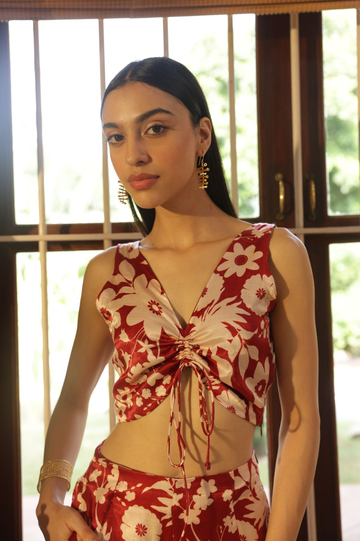 Masai Crop top - Oasis Red Print