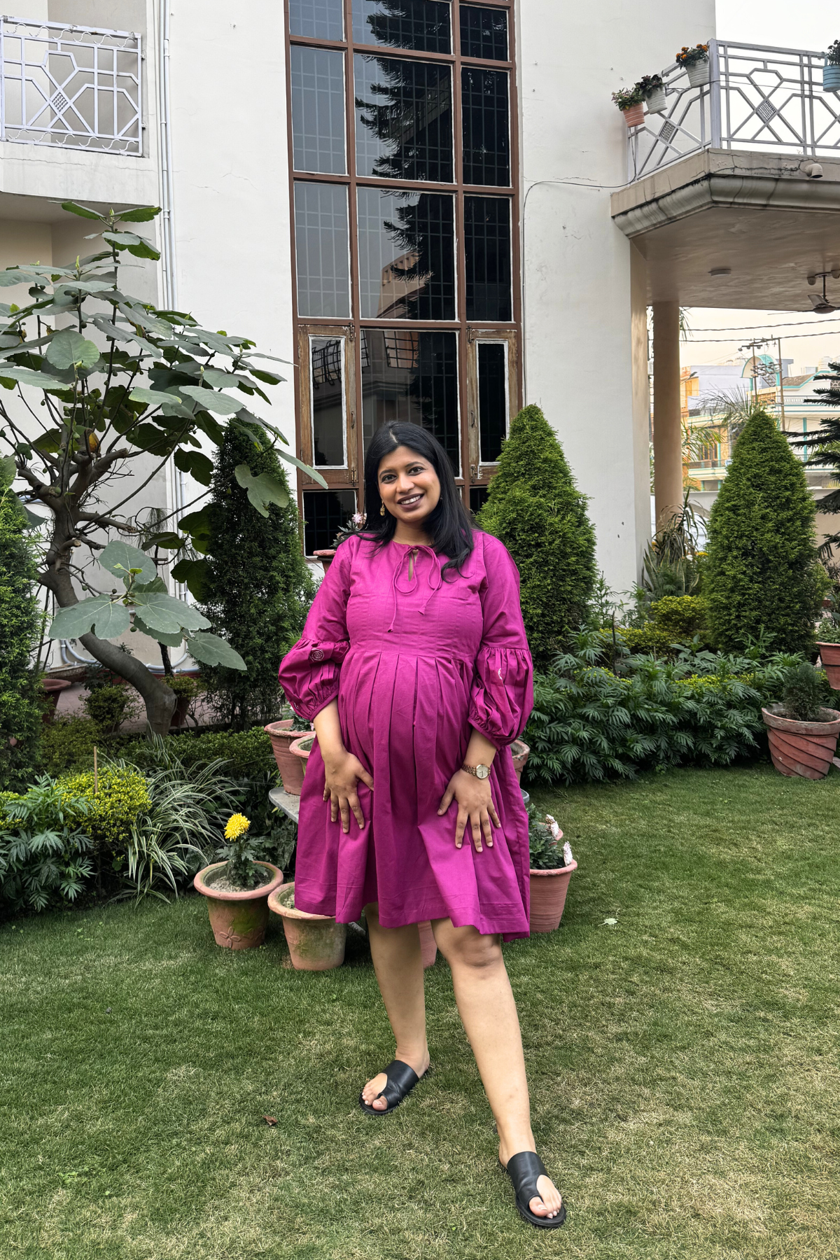 Sonal X Mid Summer Dress - Magenta