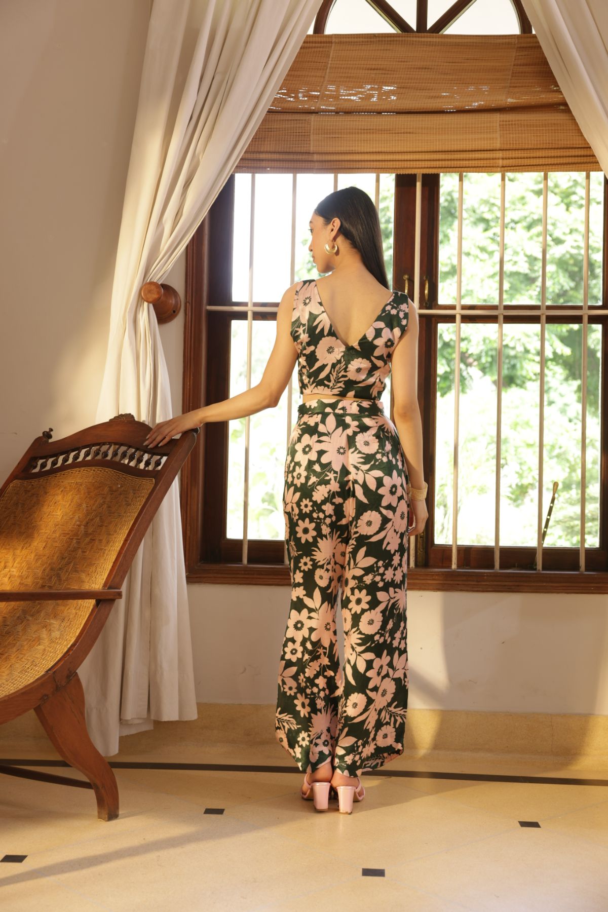 Masai Crop top - Oasis Green Print