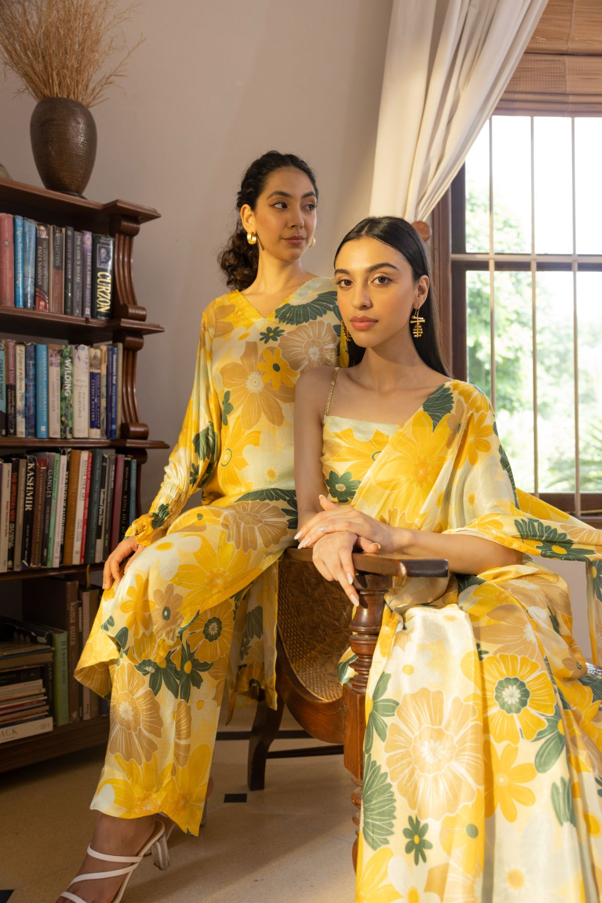 Rhythm Saree - Mosaic Yellow Print