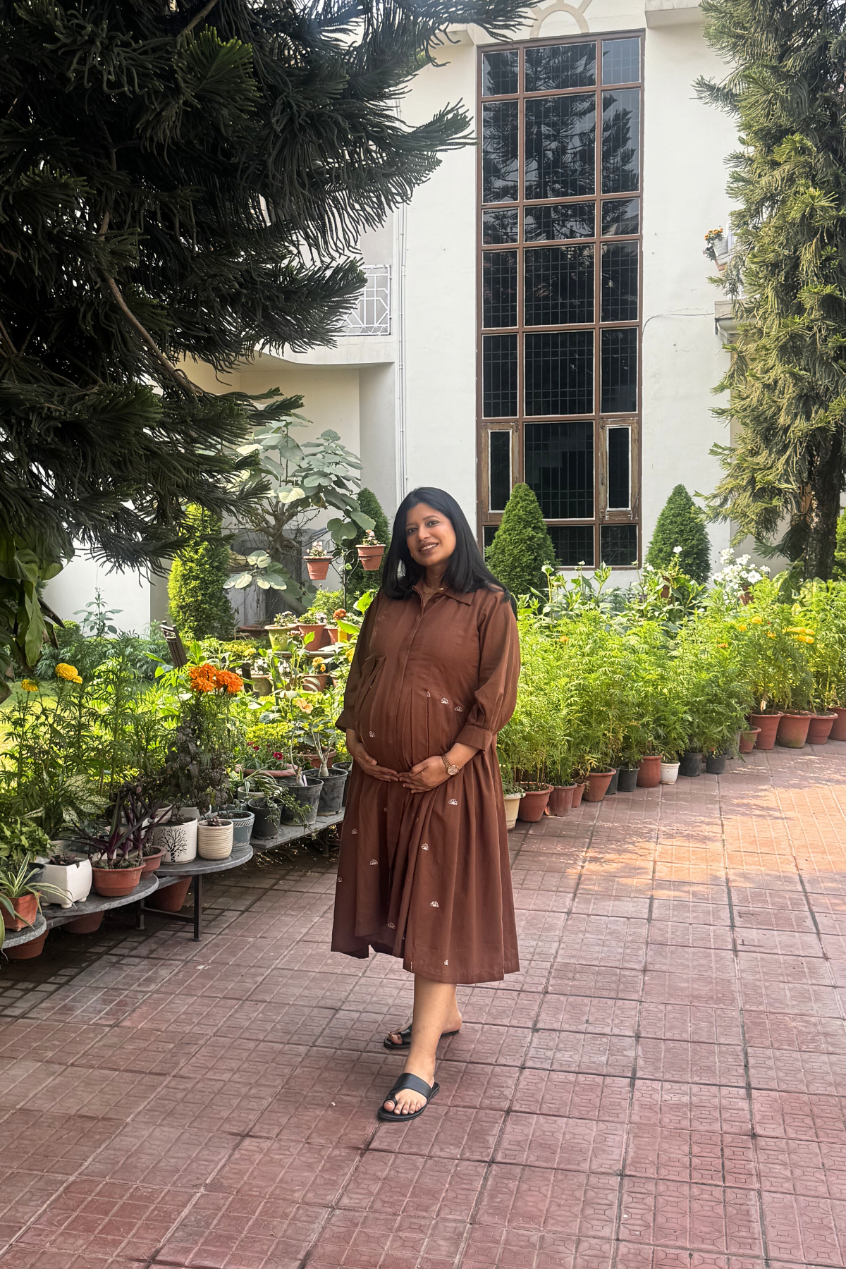 Sonal X Mangrove Dress - Cinnamon