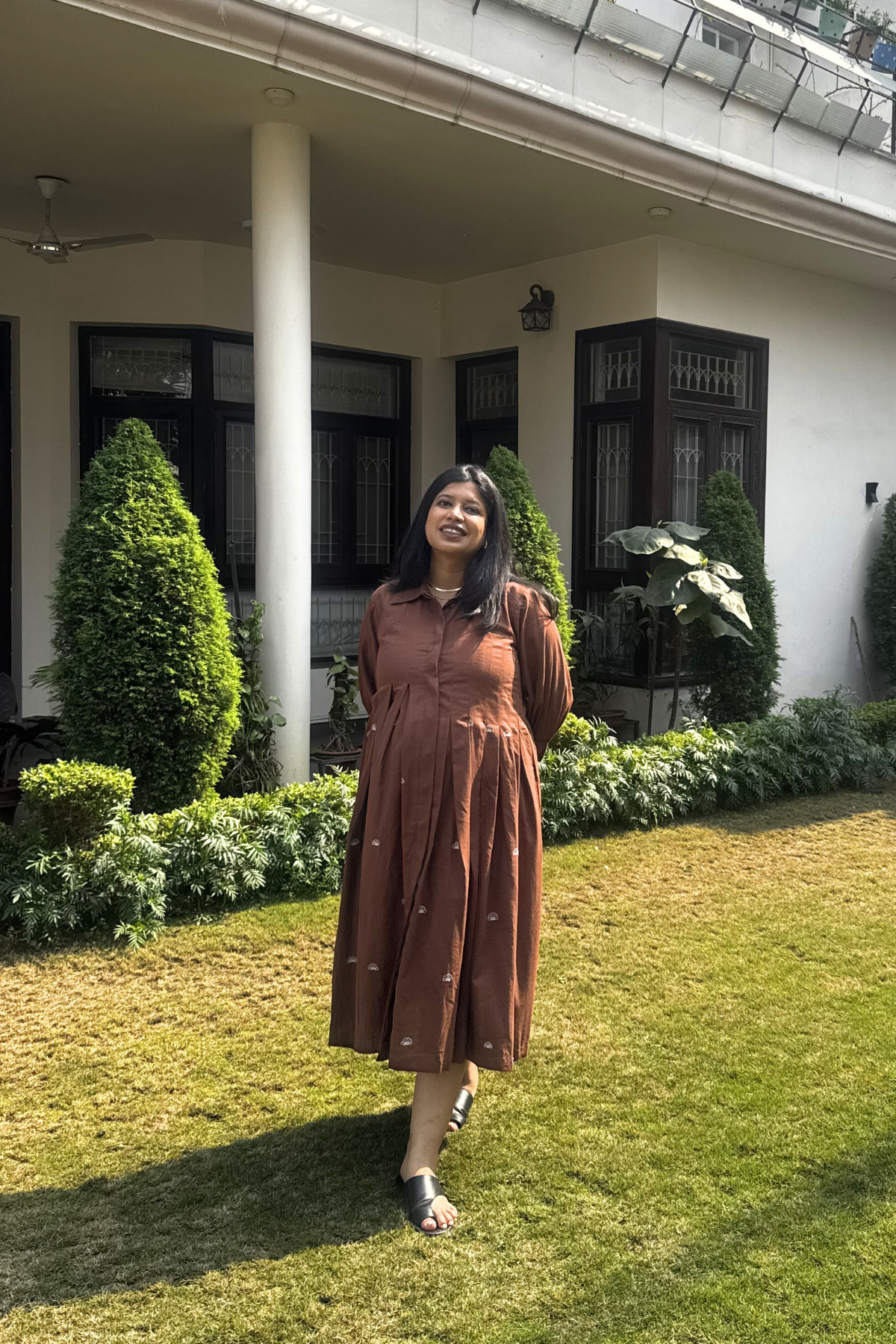 Sonal X Mangrove Dress - Cinnamon
