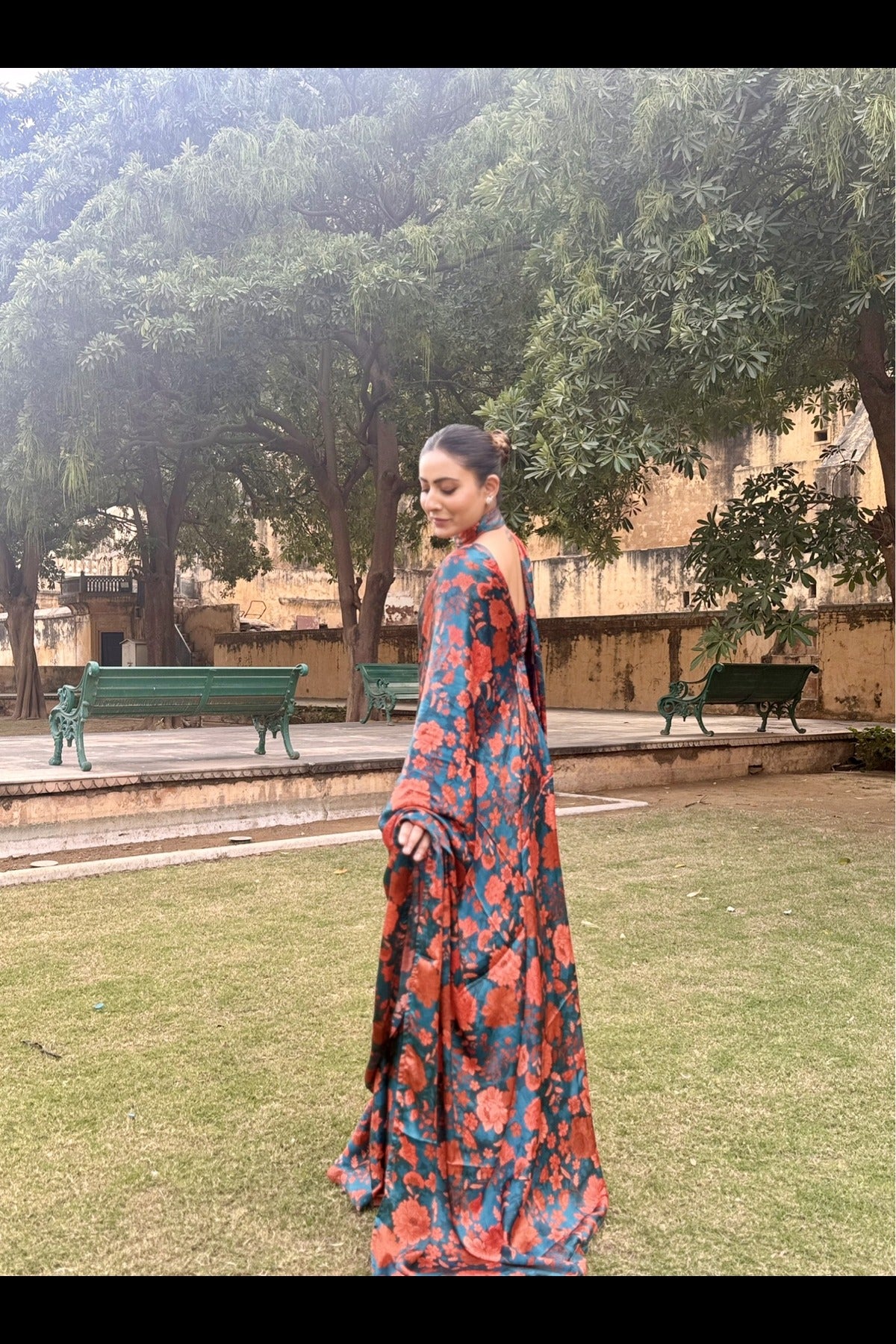 Rustbed Saree and Blouse (Set of 2)