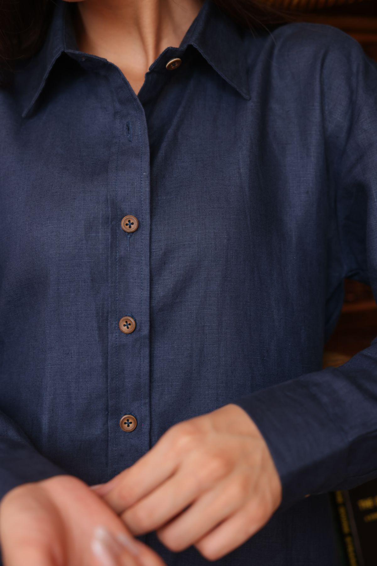 100% Hemp Shirt - Navy