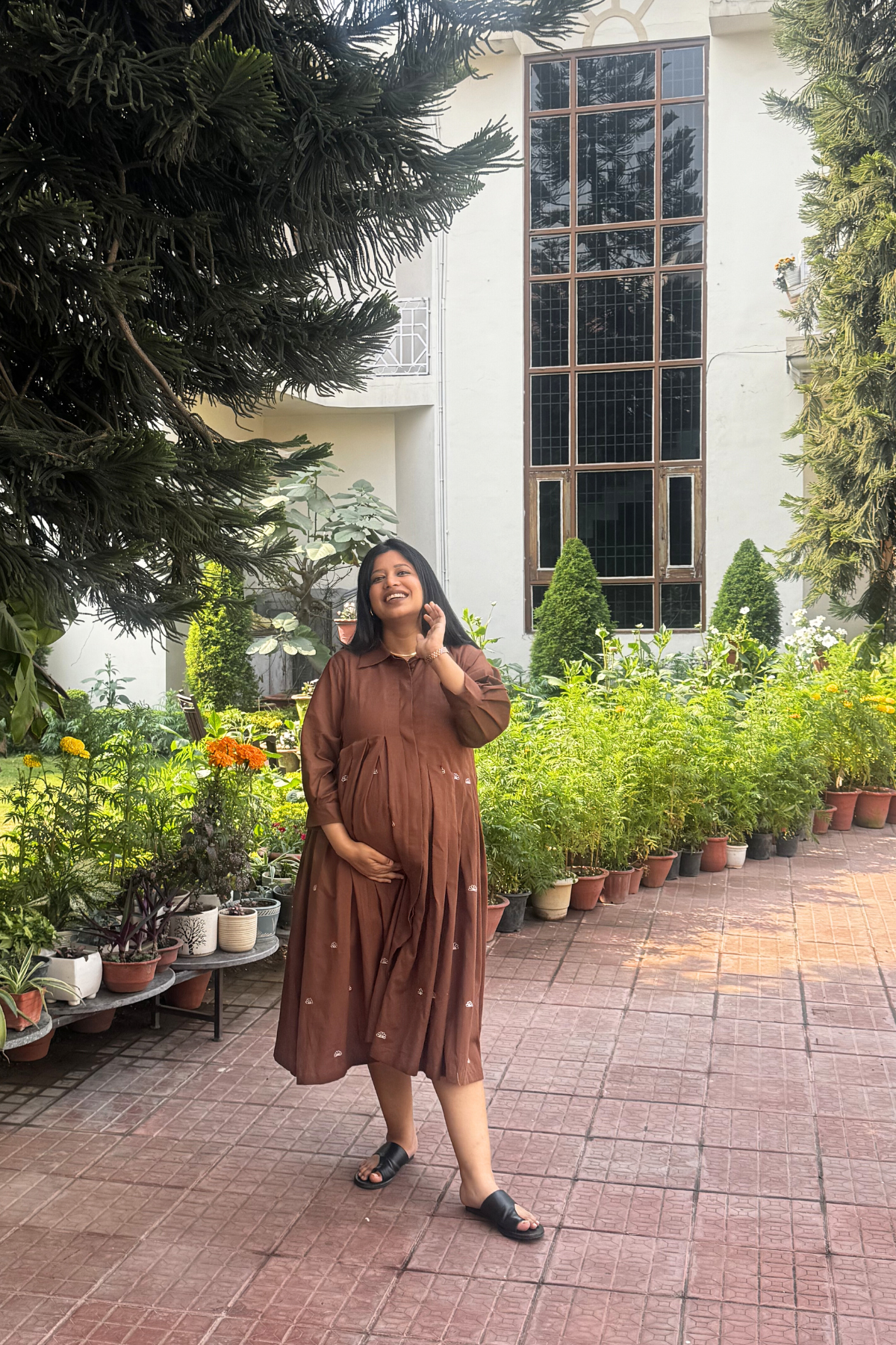 Sonal X Mangrove Dress - Cinnamon