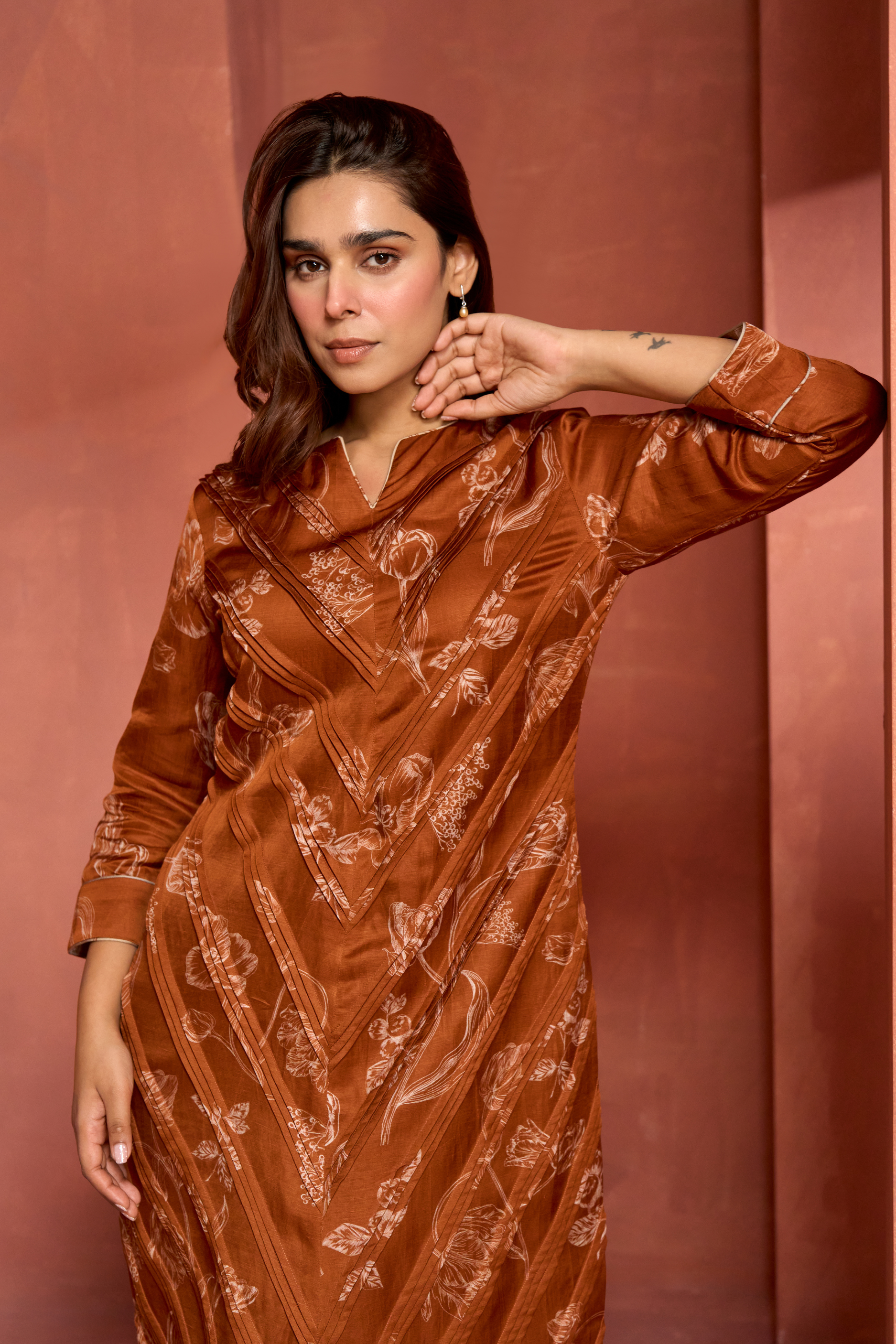 Tangerine Kurta Set