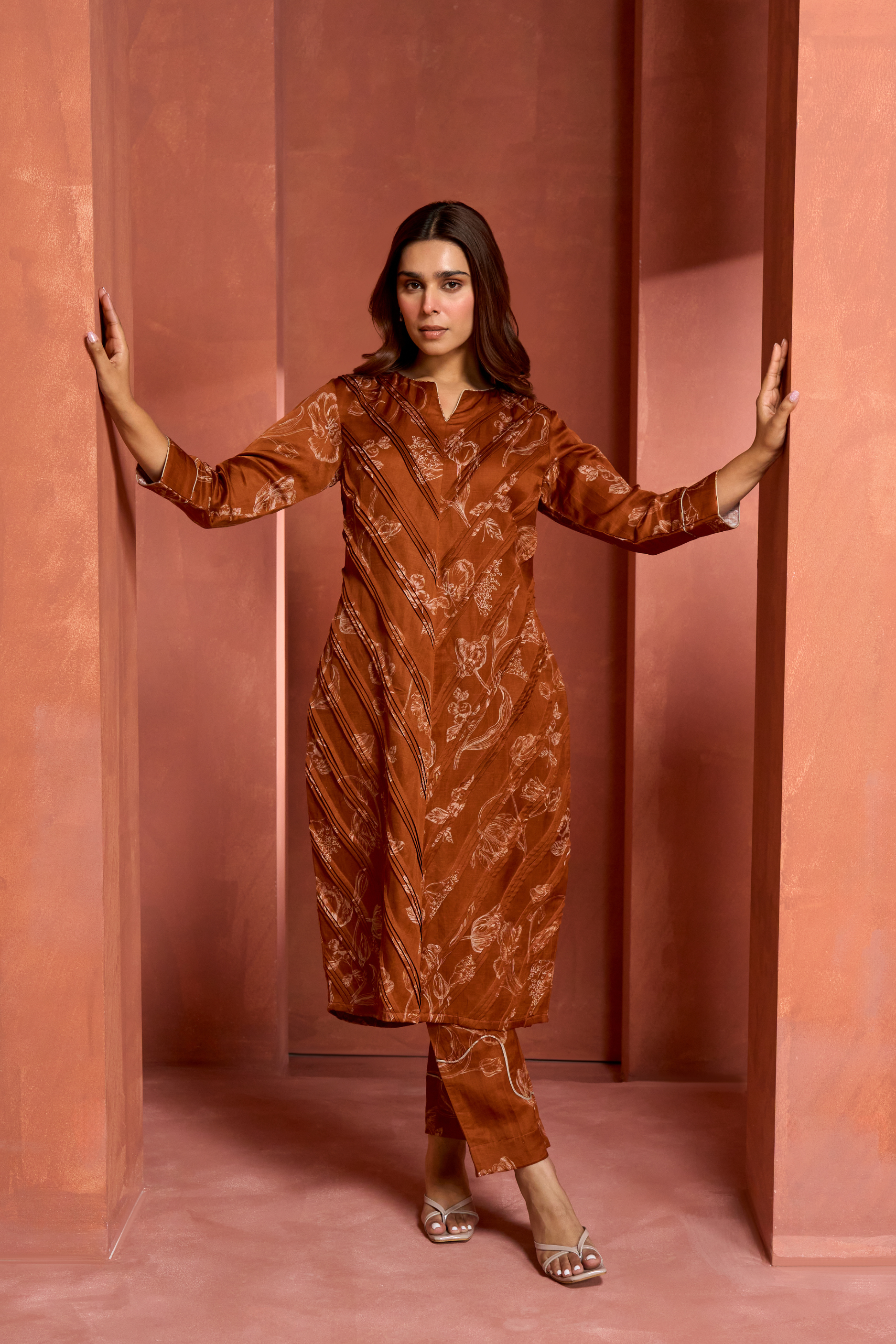 Tangerine Kurta Set