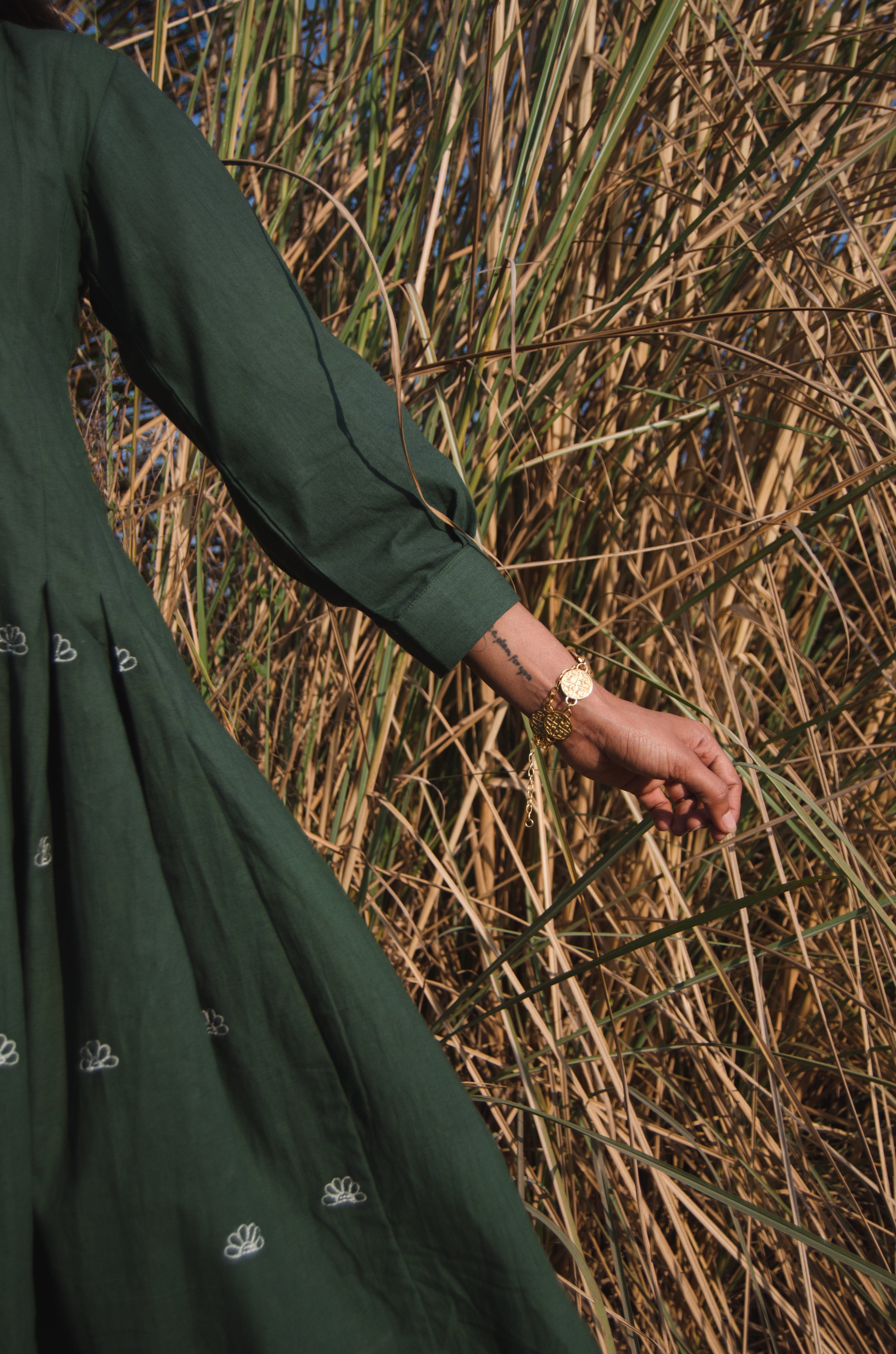 Mangrove Dress - Basil Green