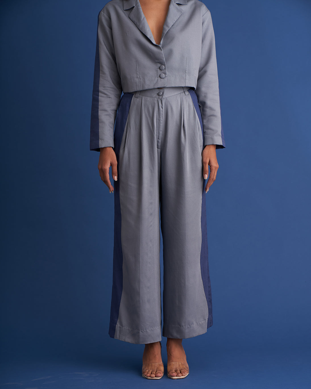 Blue Panel Pants