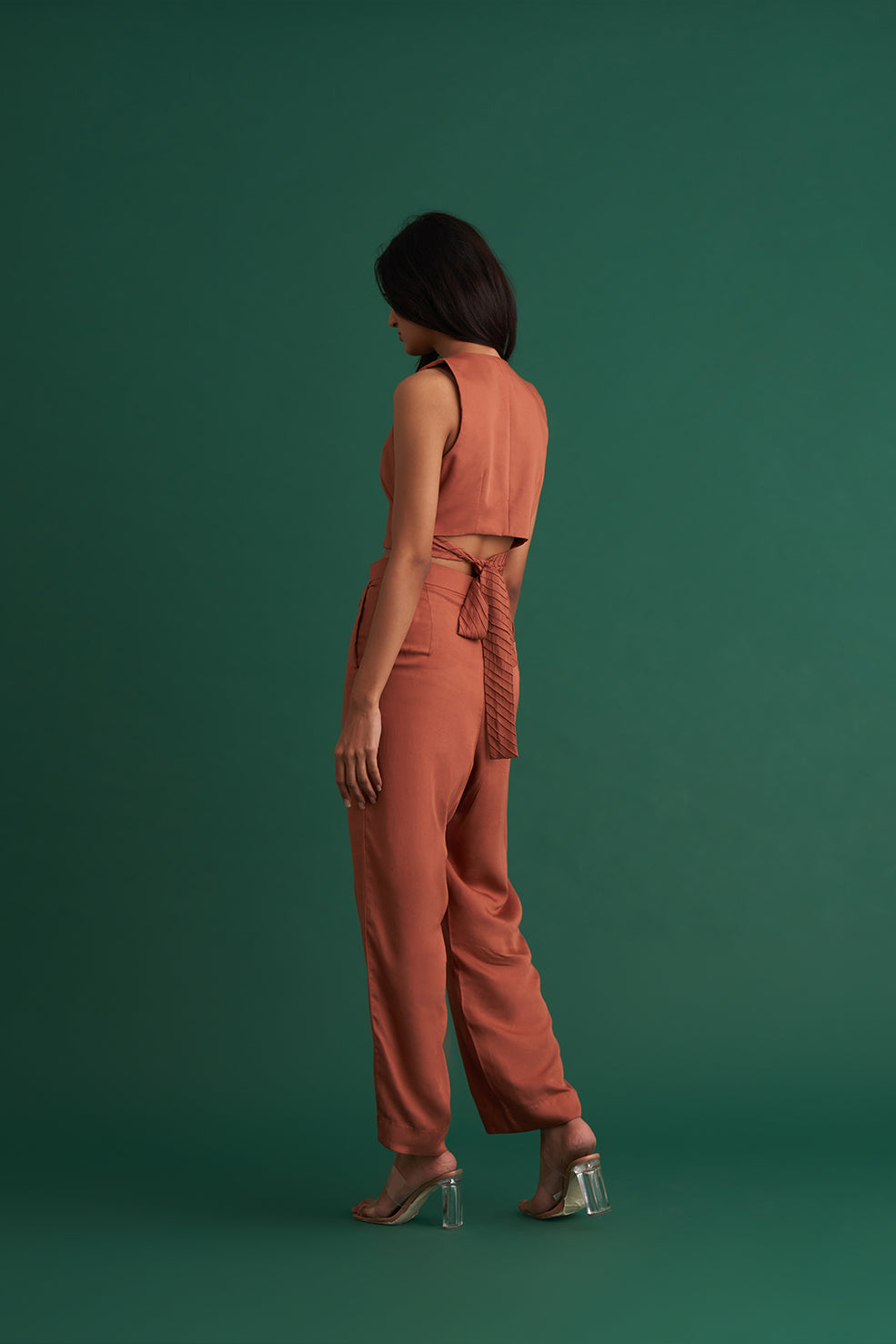 Vest Pants Brown Co-ord Set - (Set of 2)