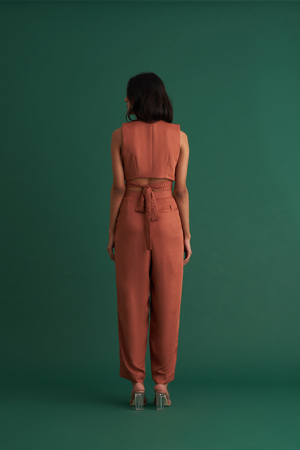 Vest Pants Brown Co-ord Set - (Set of 2)