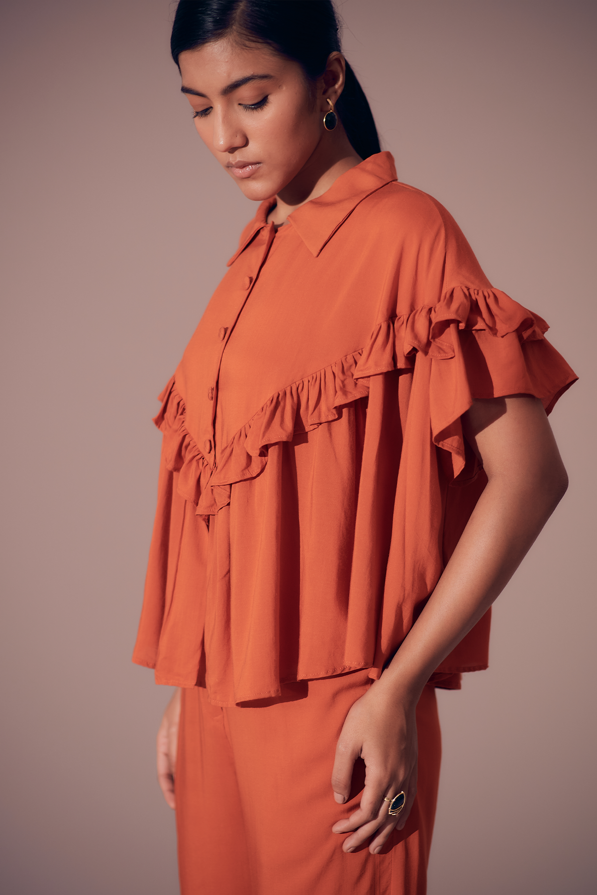 Leo Co-Ord set - Sunset Orange (Set of 2)
