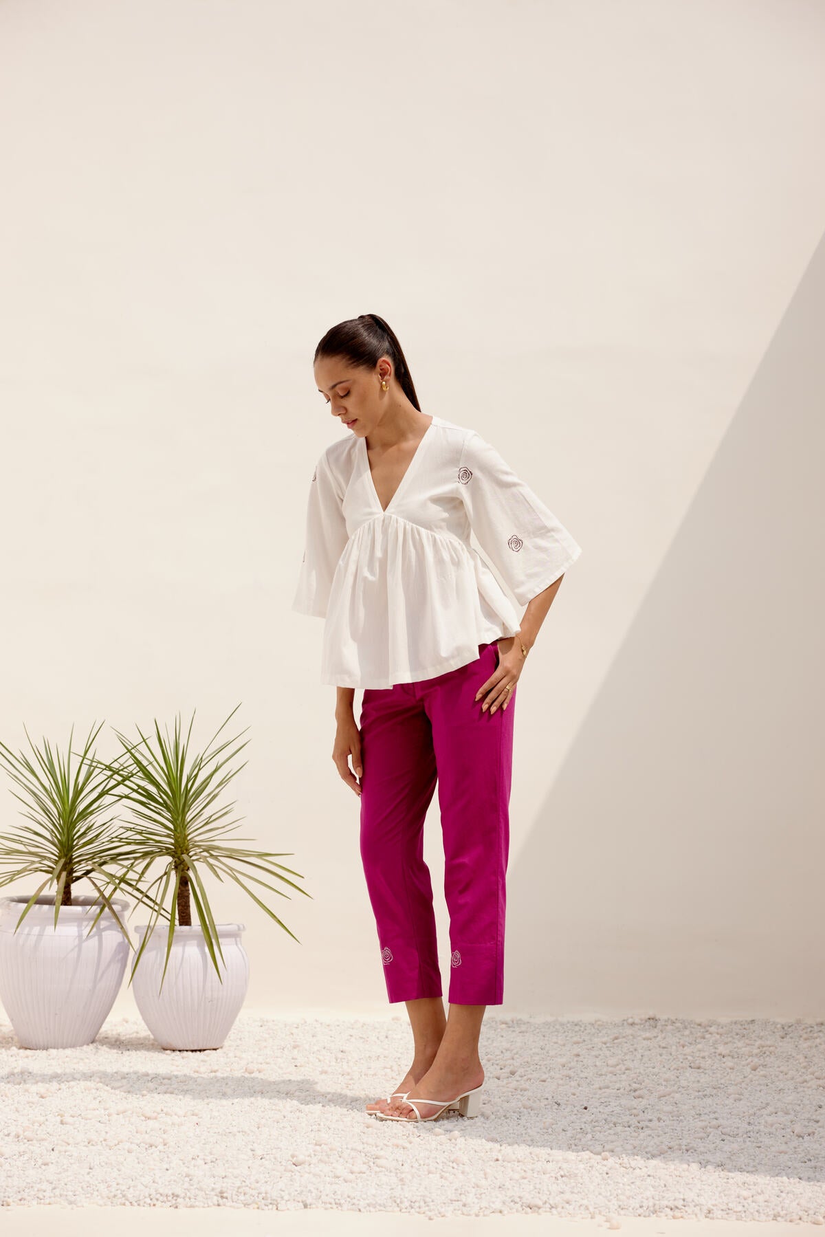 Serenity Co-ord set - White (Set of 2)