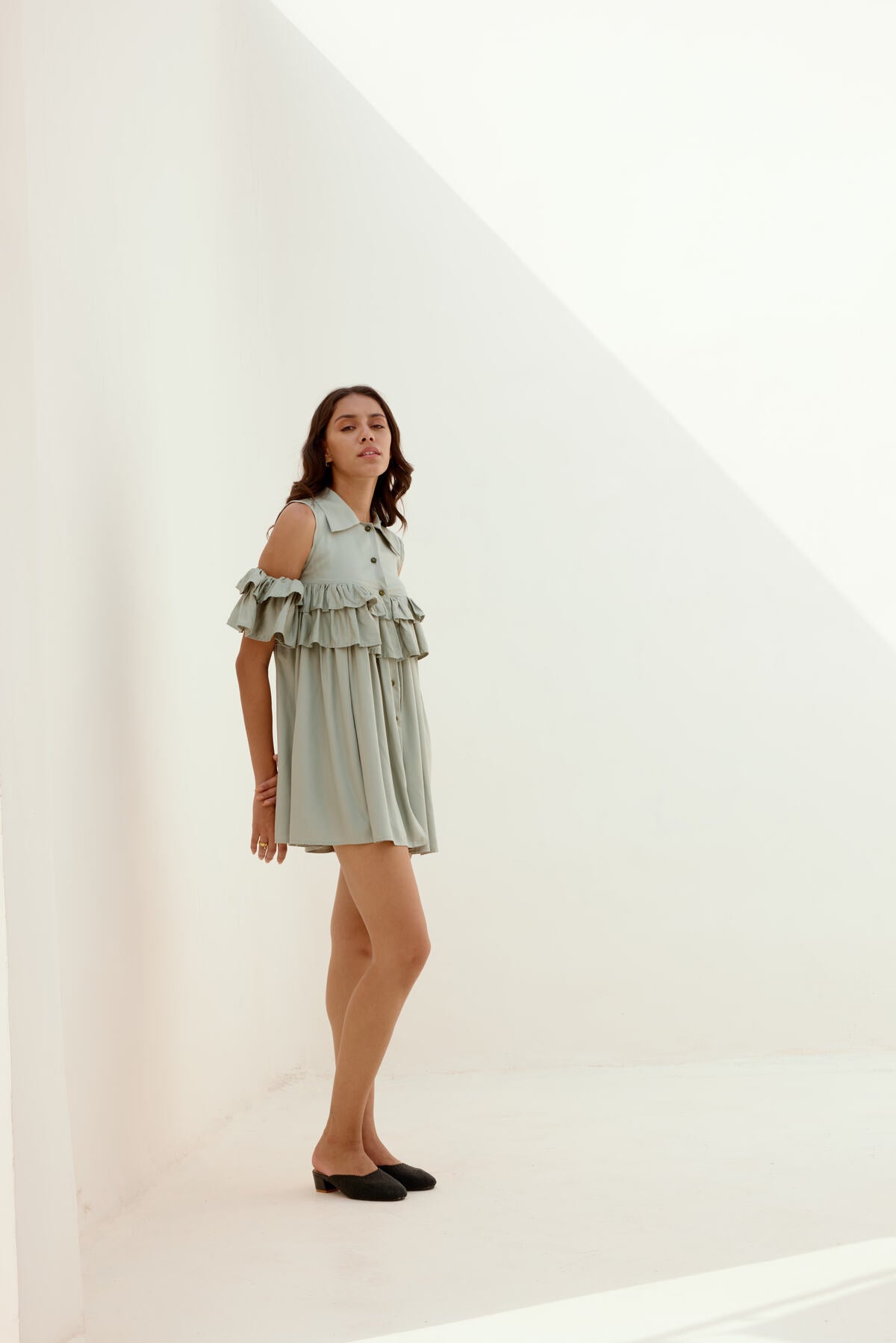 Meadow Short Dress - Green