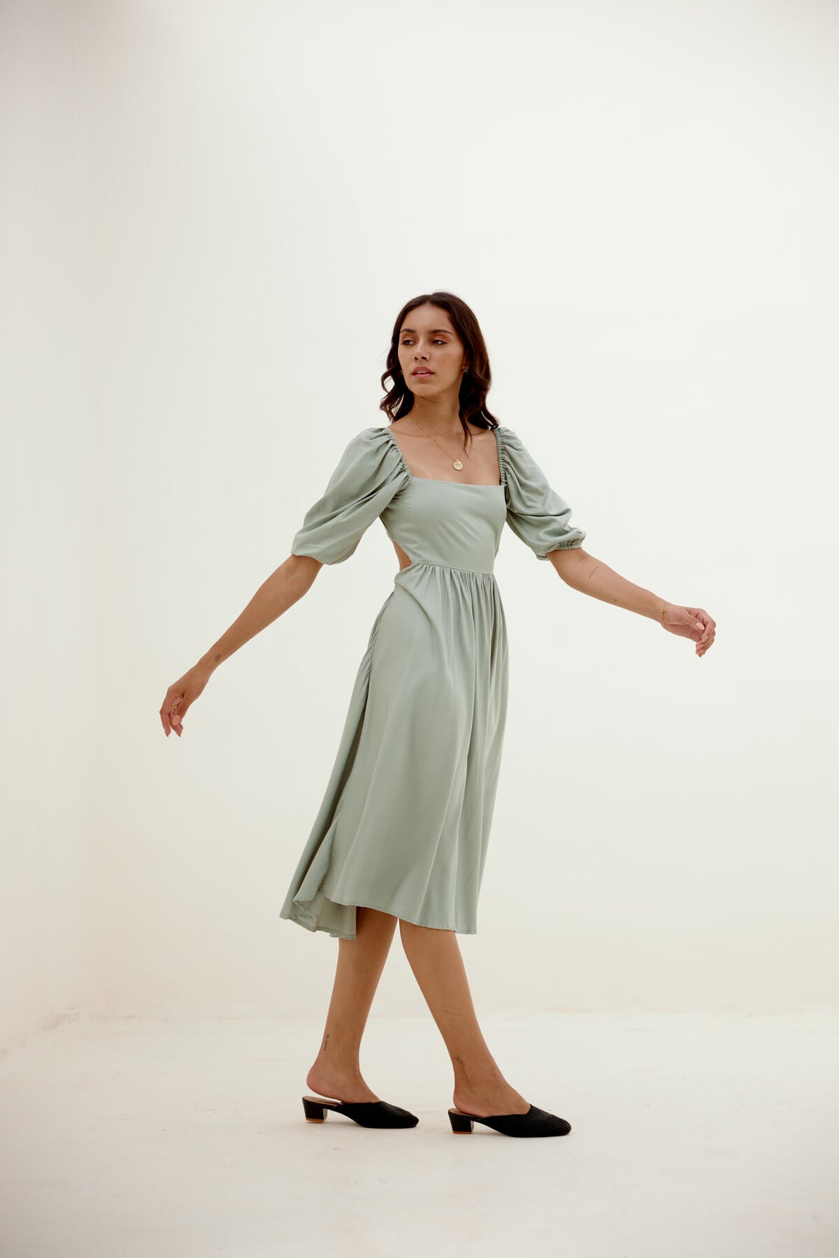 Hush Hush Cut Out Dress - Green
