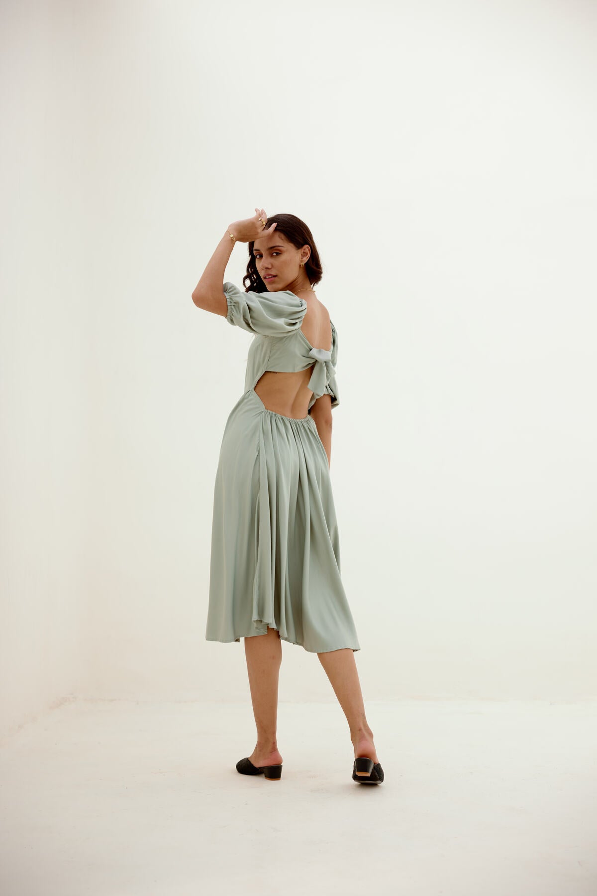 Hush Hush Cut Out Dress - Green