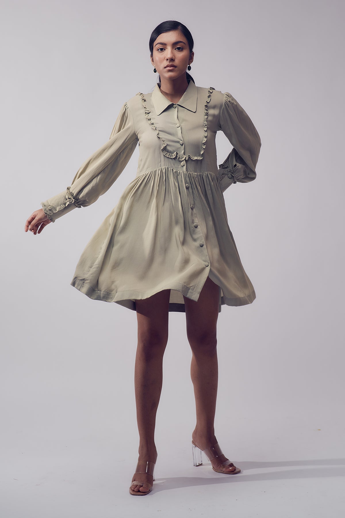 Dora Short Dress - Paradise Mint Green