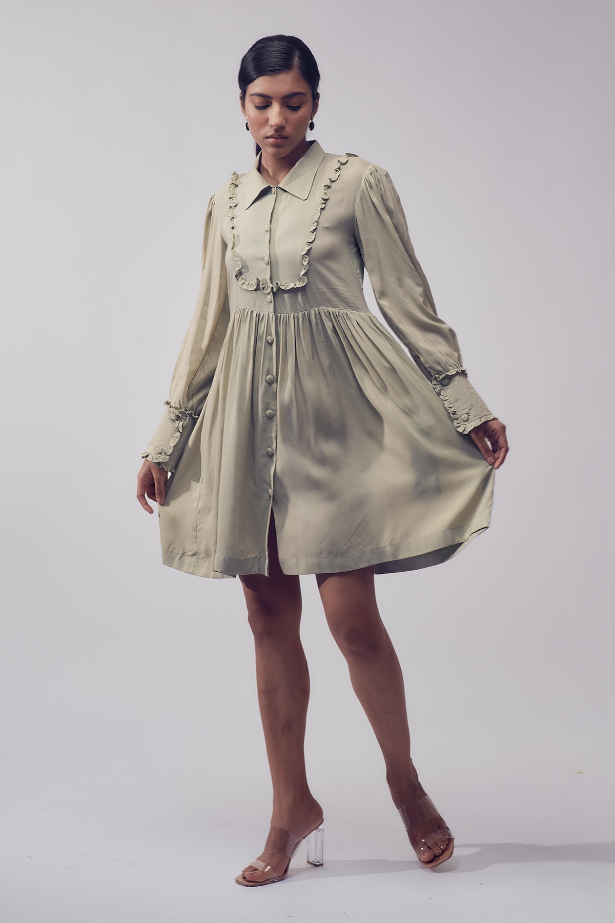 Dora Short Dress - Paradise Mint Green