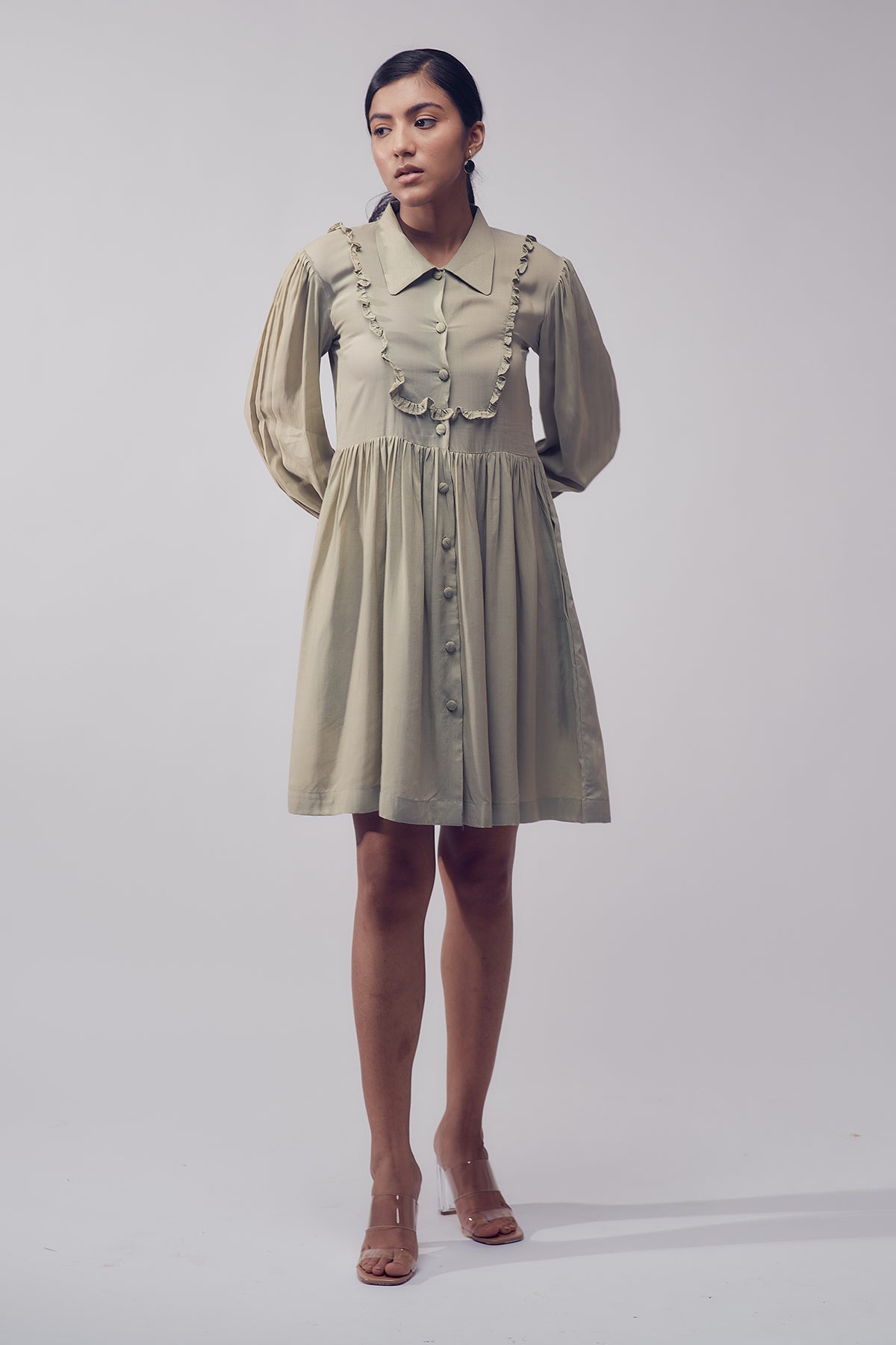 Dora Short Dress - Paradise Mint Green