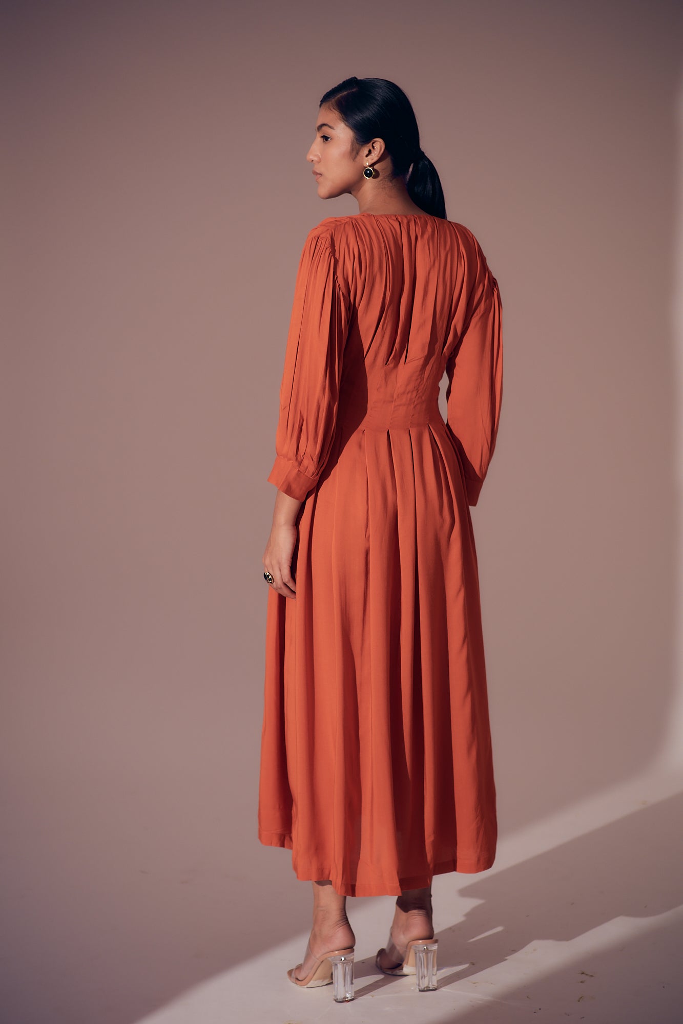 Georgia Dress - Sunset Orange