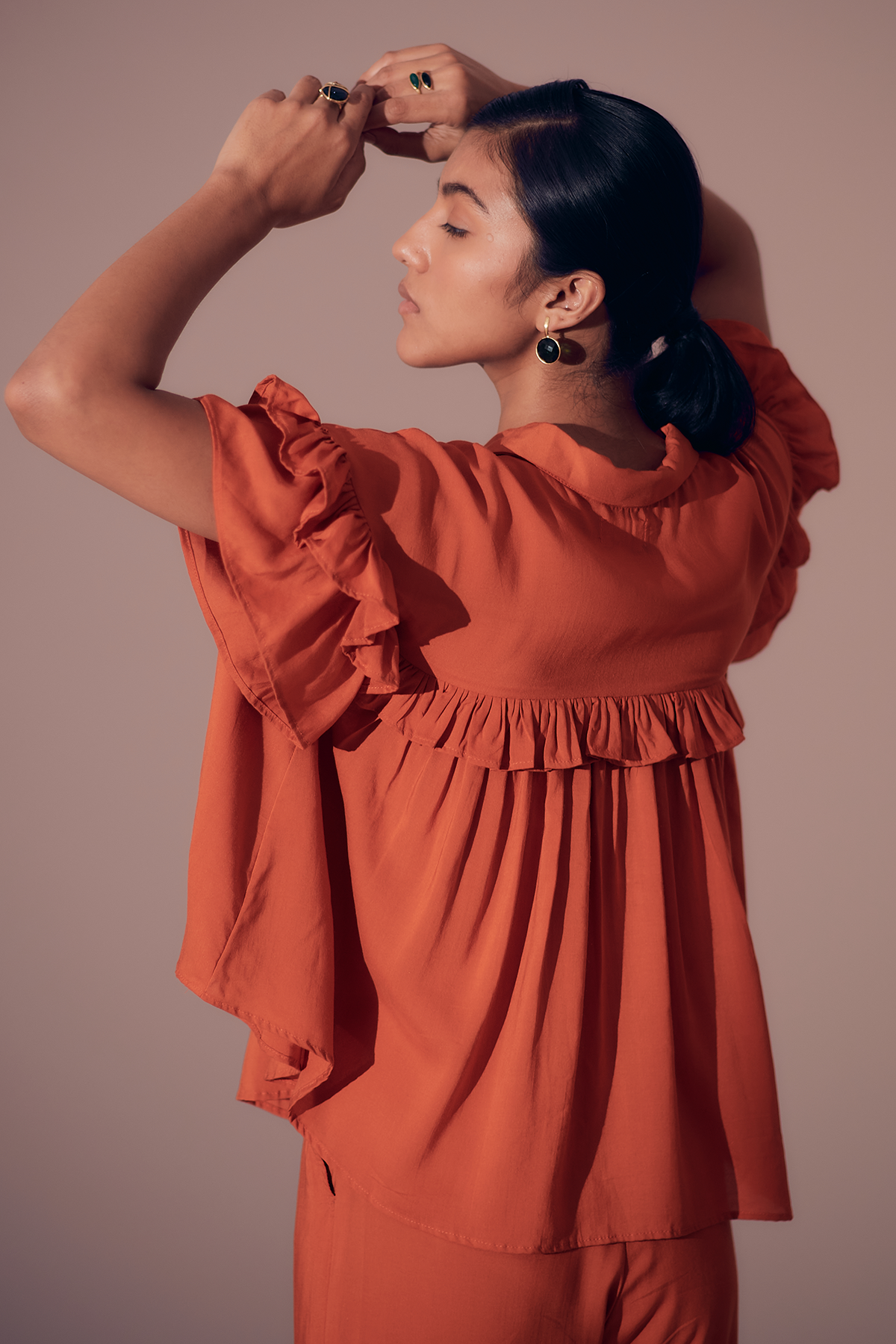 Leo Co-Ord set - Sunset Orange (Set of 2)