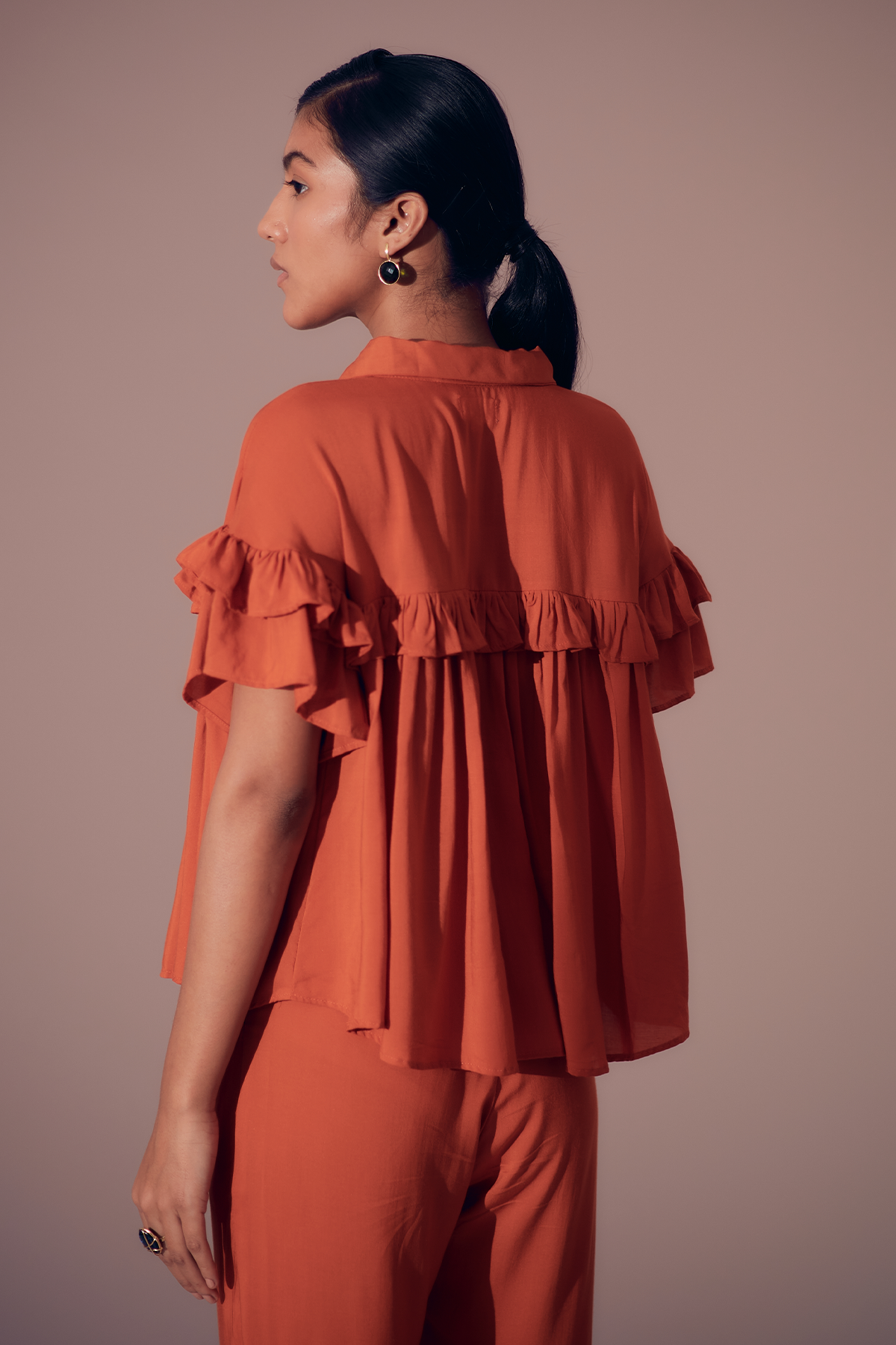 Leo Co-Ord set - Sunset Orange (Set of 2)