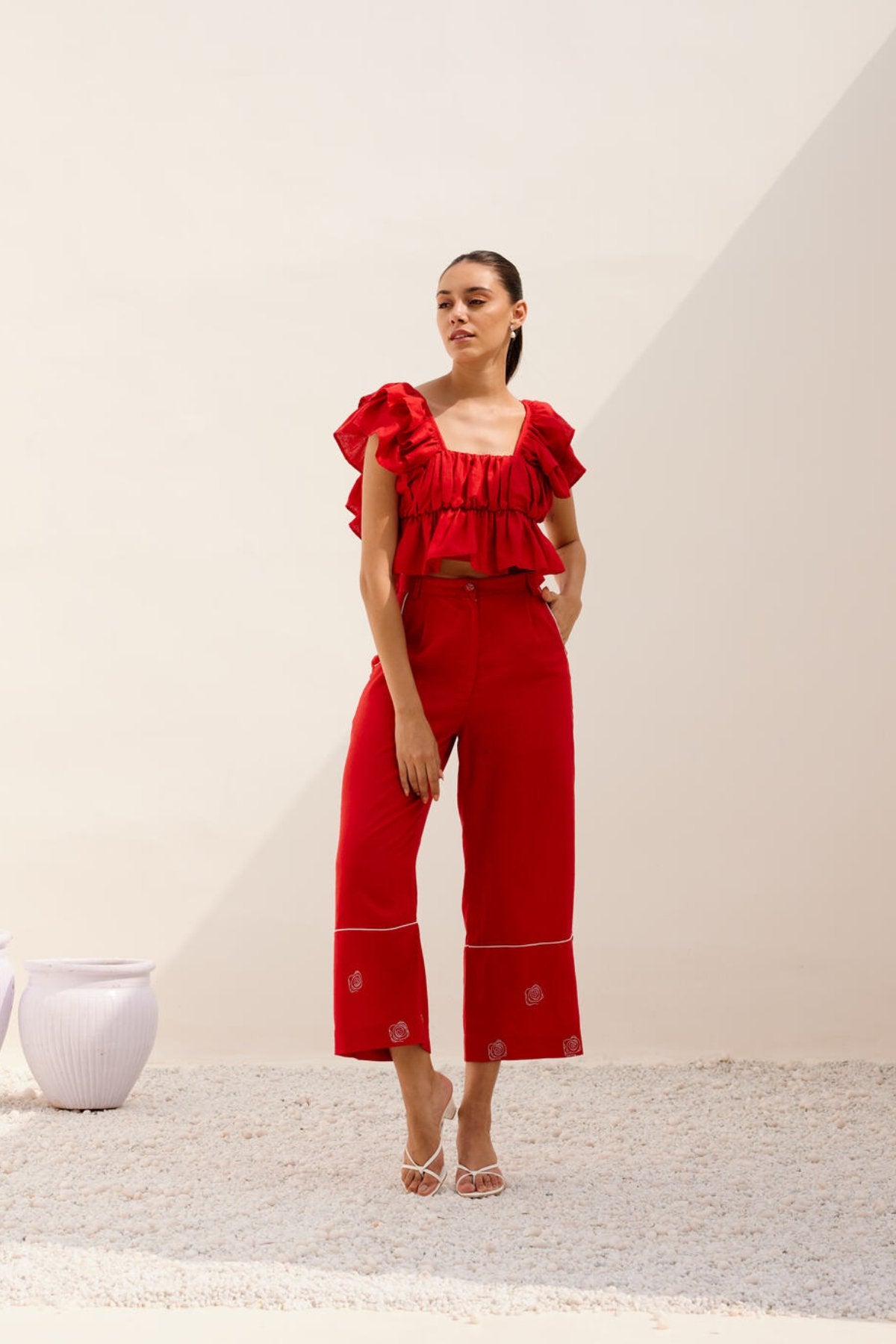 Mimosa Co-ord Set - Red (Set of 2)
