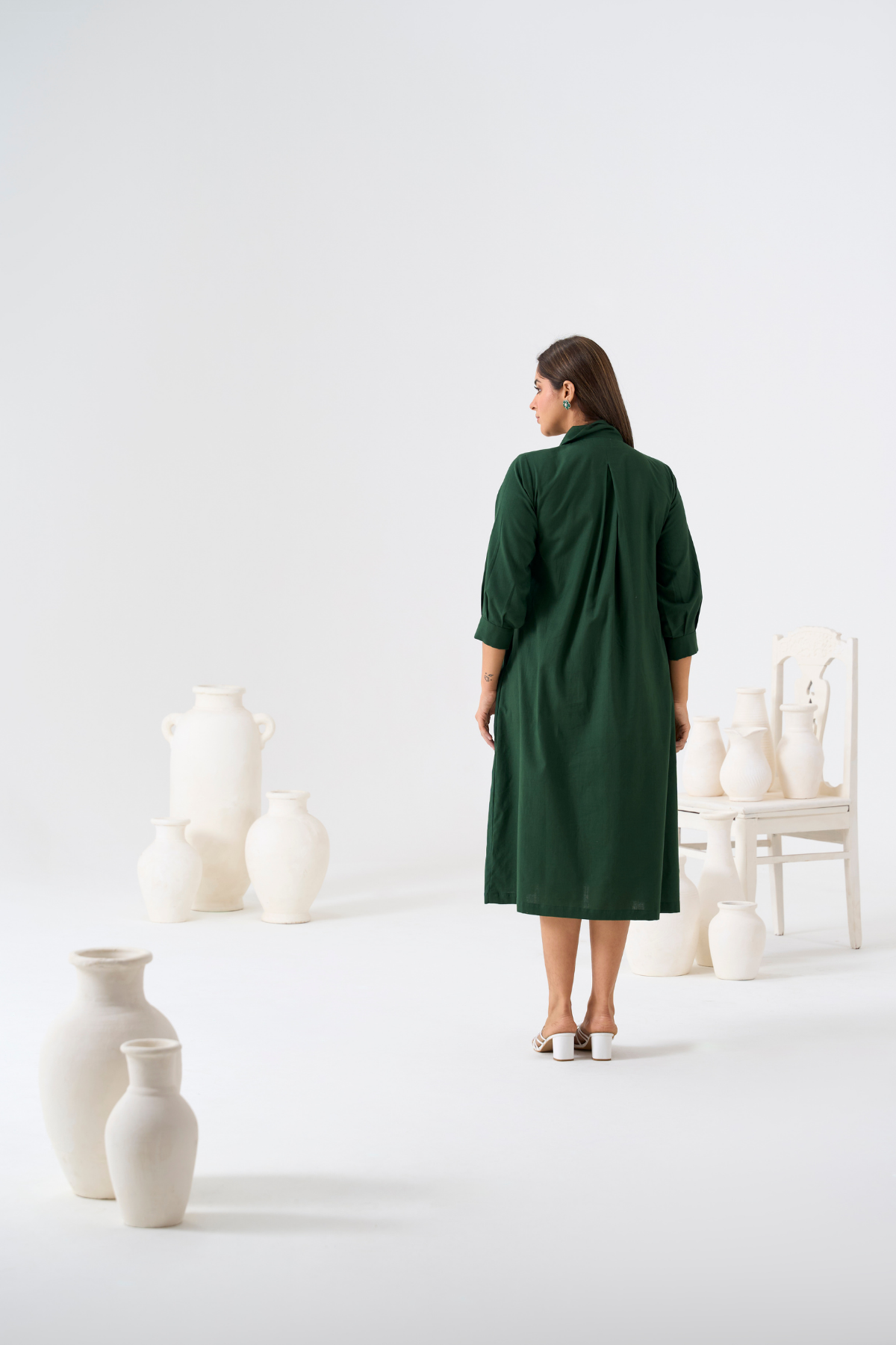 Mangrove Dress - Basil Green