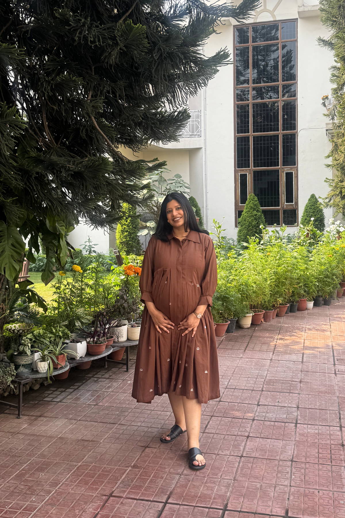 Sonal X Mangrove Dress - Cinnamon