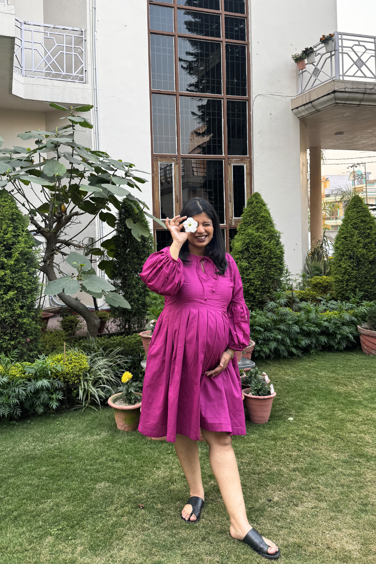 Sonal X Mid Summer Dress - Magenta