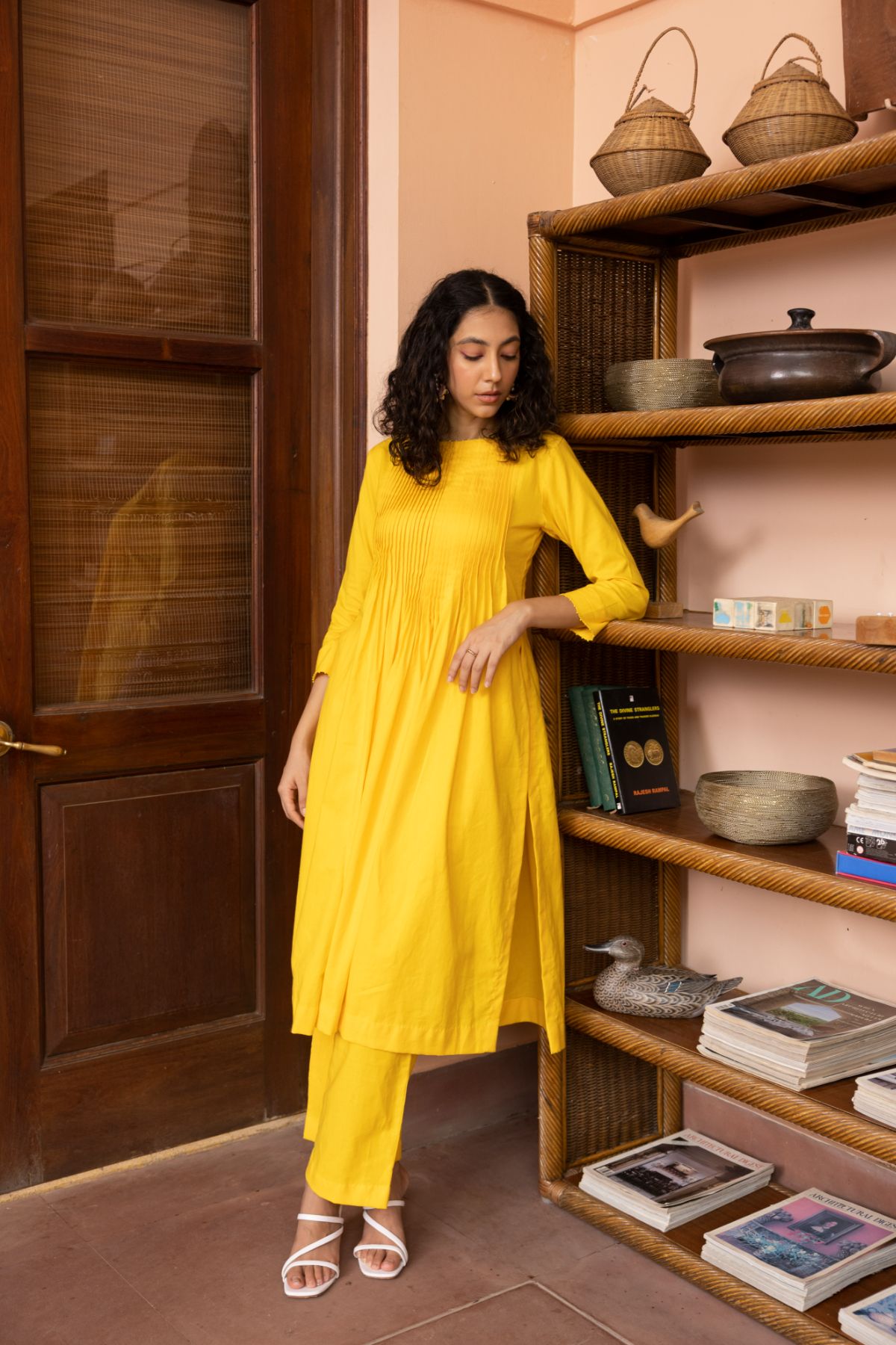 Flamingo Kurta - Yellow