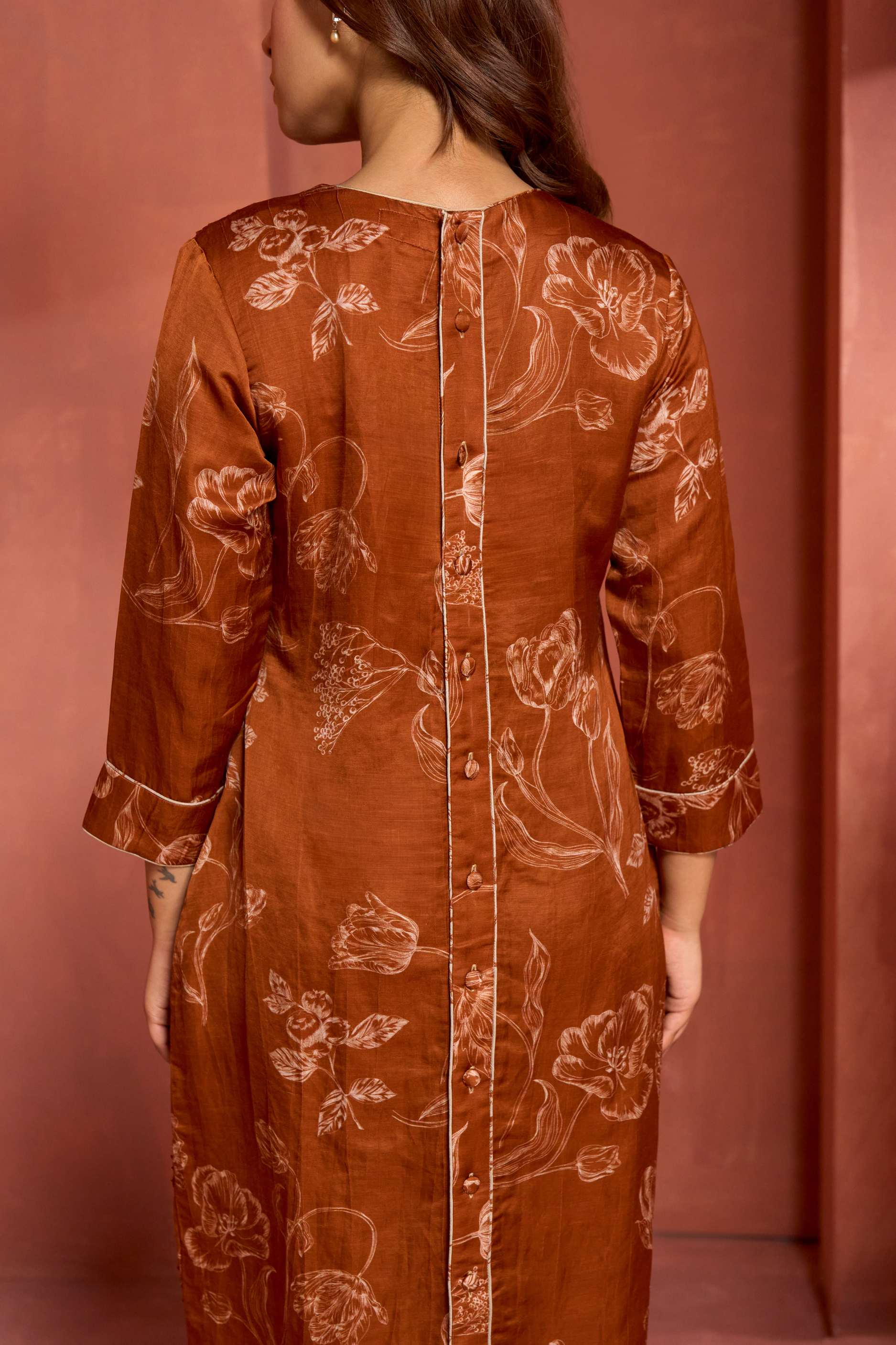 Tangerine Kurta Set