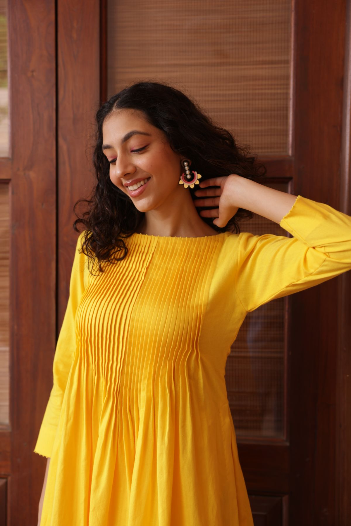 Flamingo Kurta - Yellow