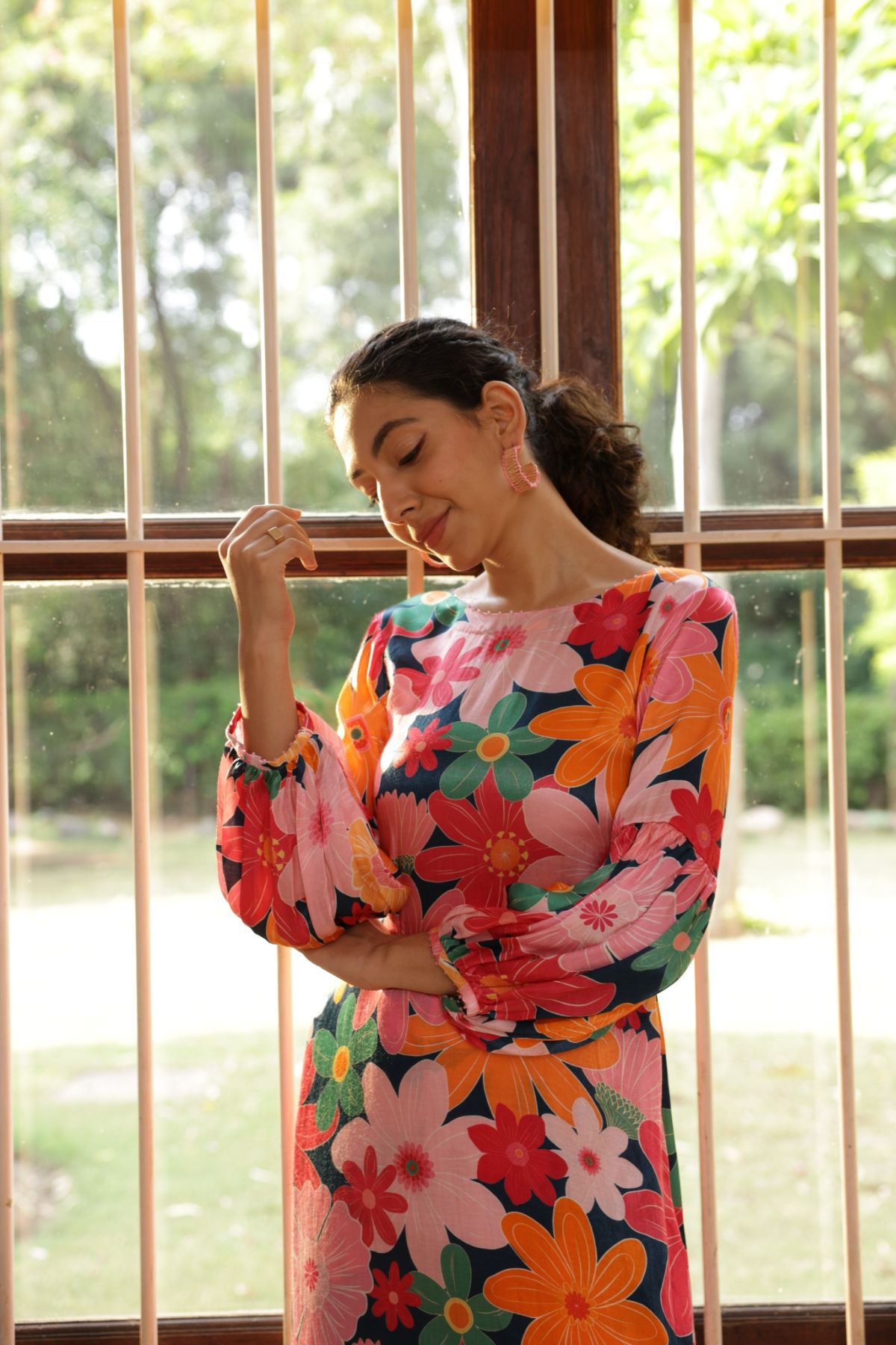 Blossom Kurta - Mosaic Pink Print