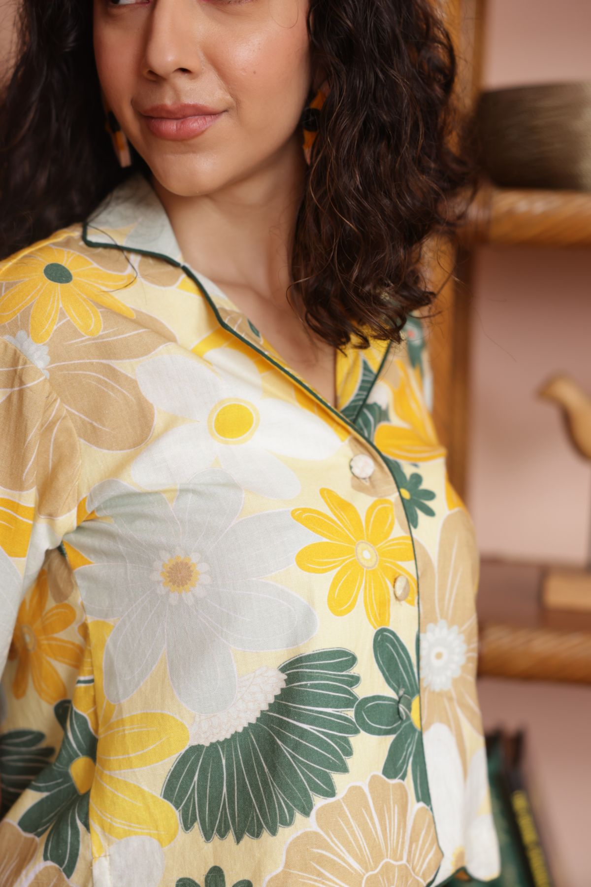 Samui Shirt - Mosaic Yellow Print