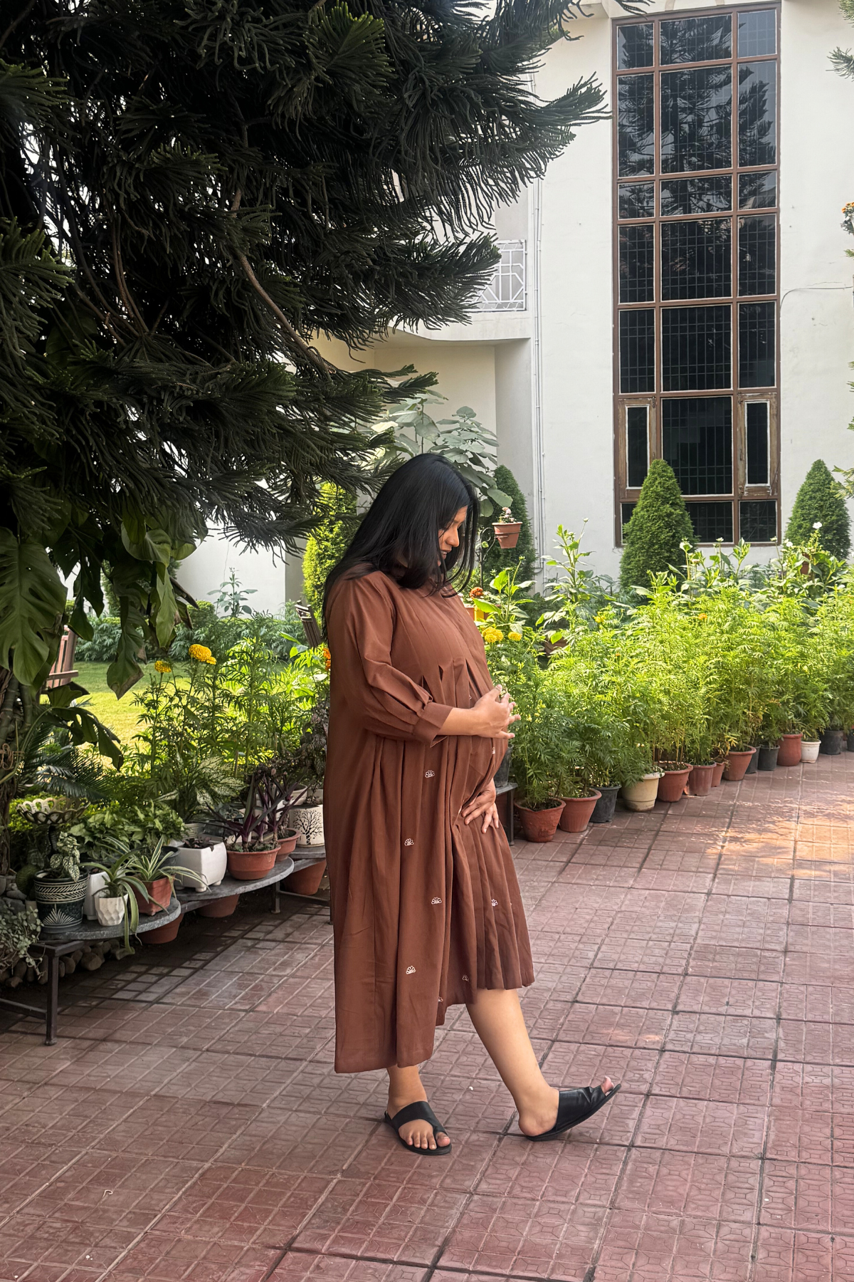 Sonal X Mangrove Dress - Cinnamon