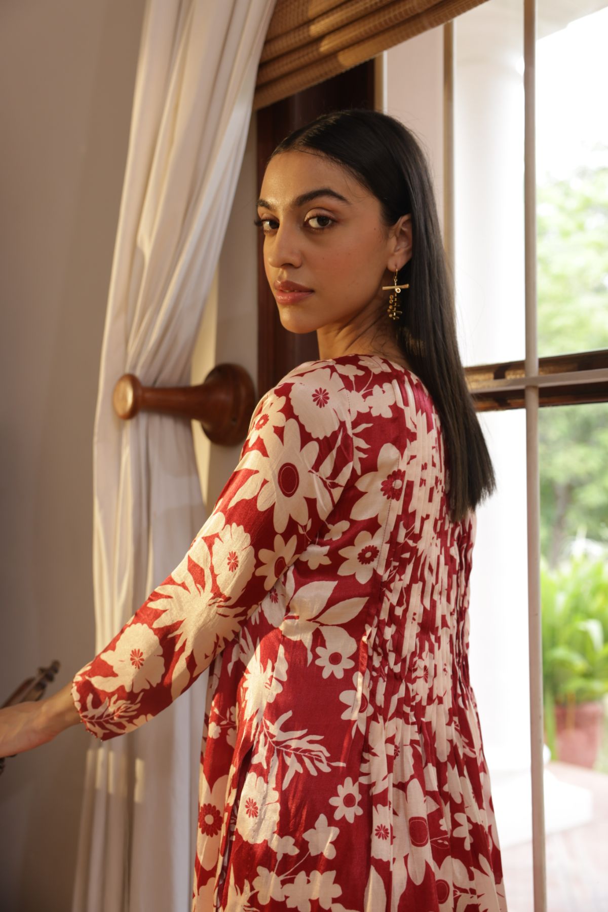 Flamingo Kurta - Oasis Red Print