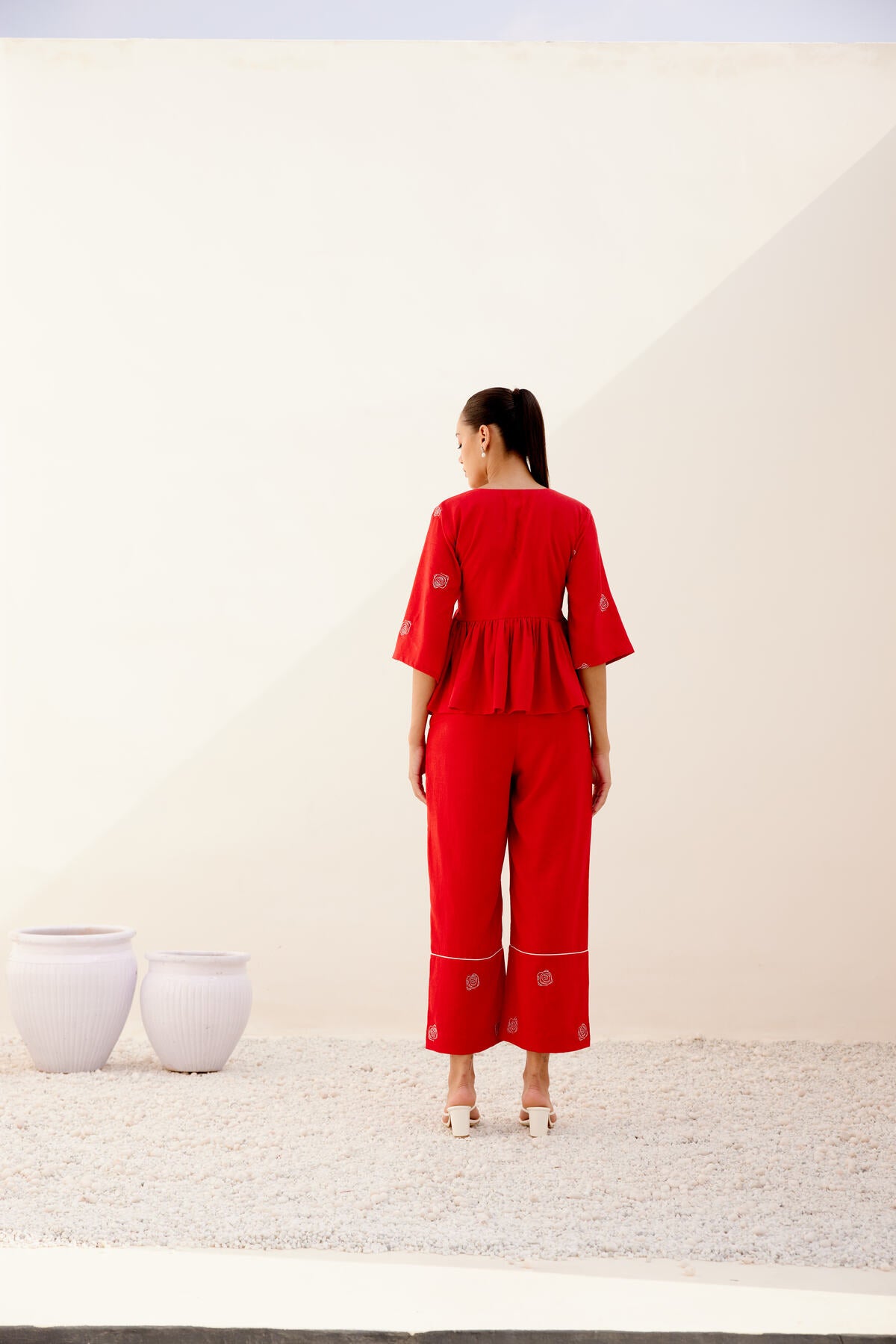Serenity Co-ord set- Red (Set of 2)