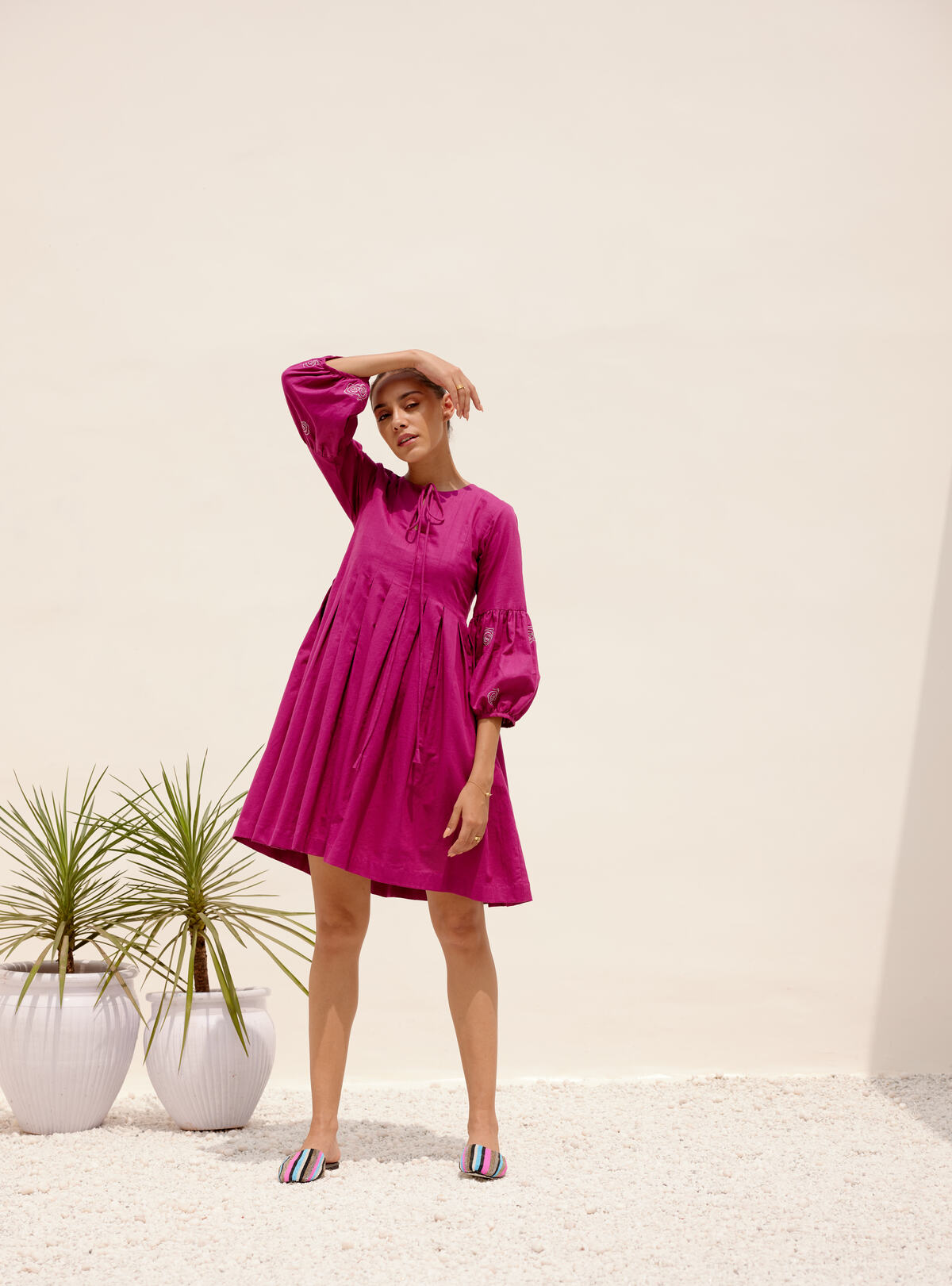 Mid Summer Dress - Magenta