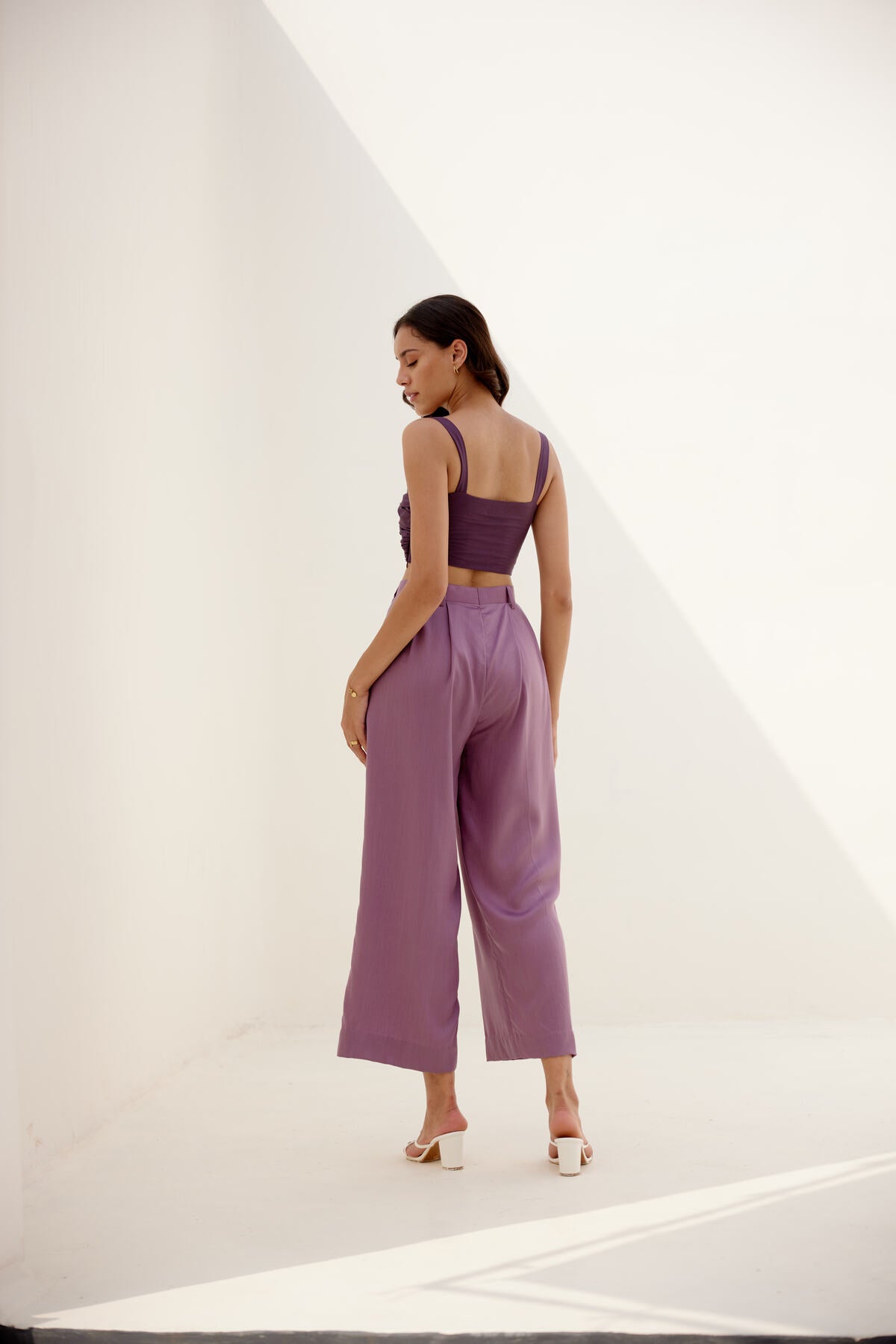 Luna Pleated Pants- Lavender