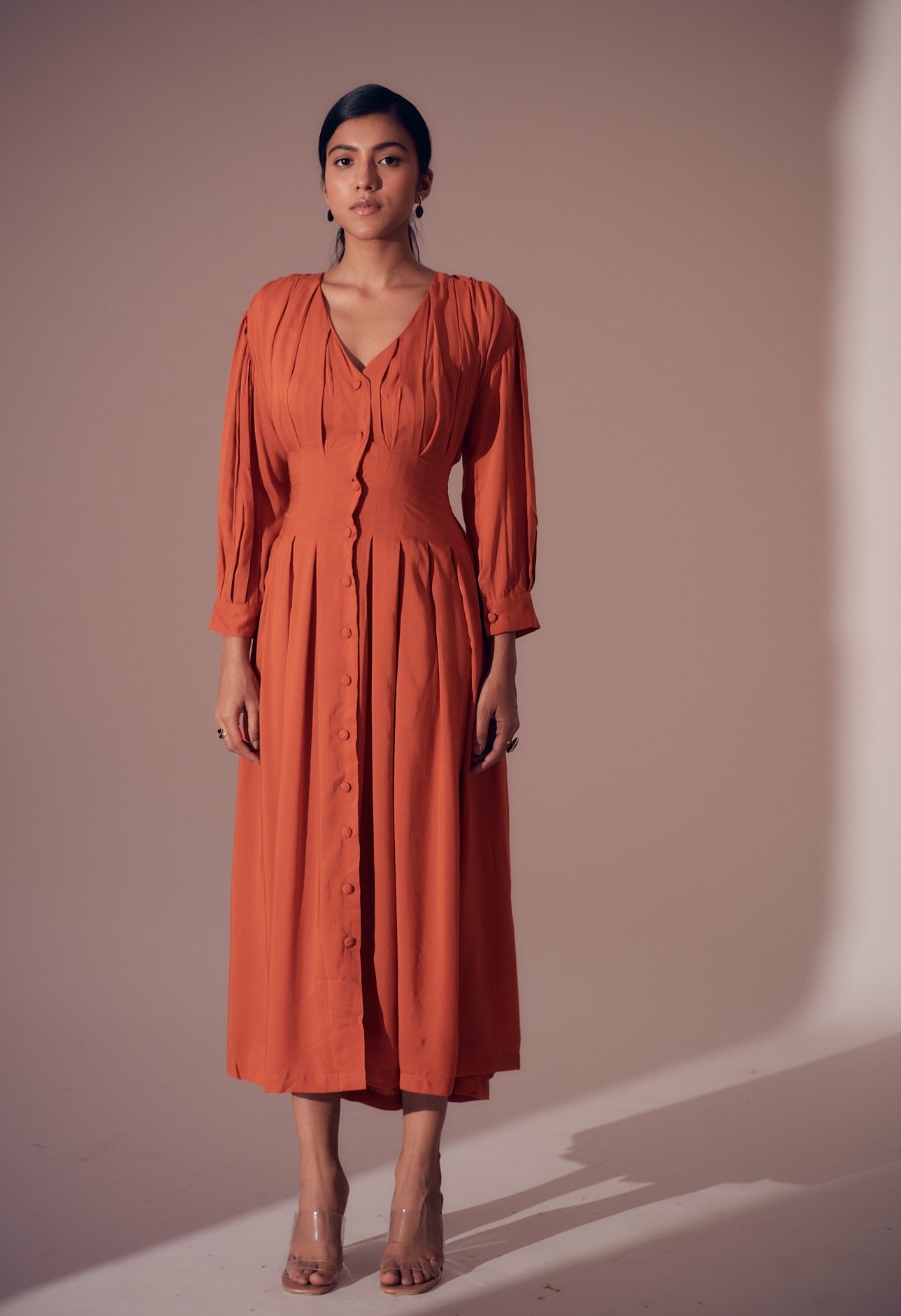 Georgia Dress - Sunset Orange