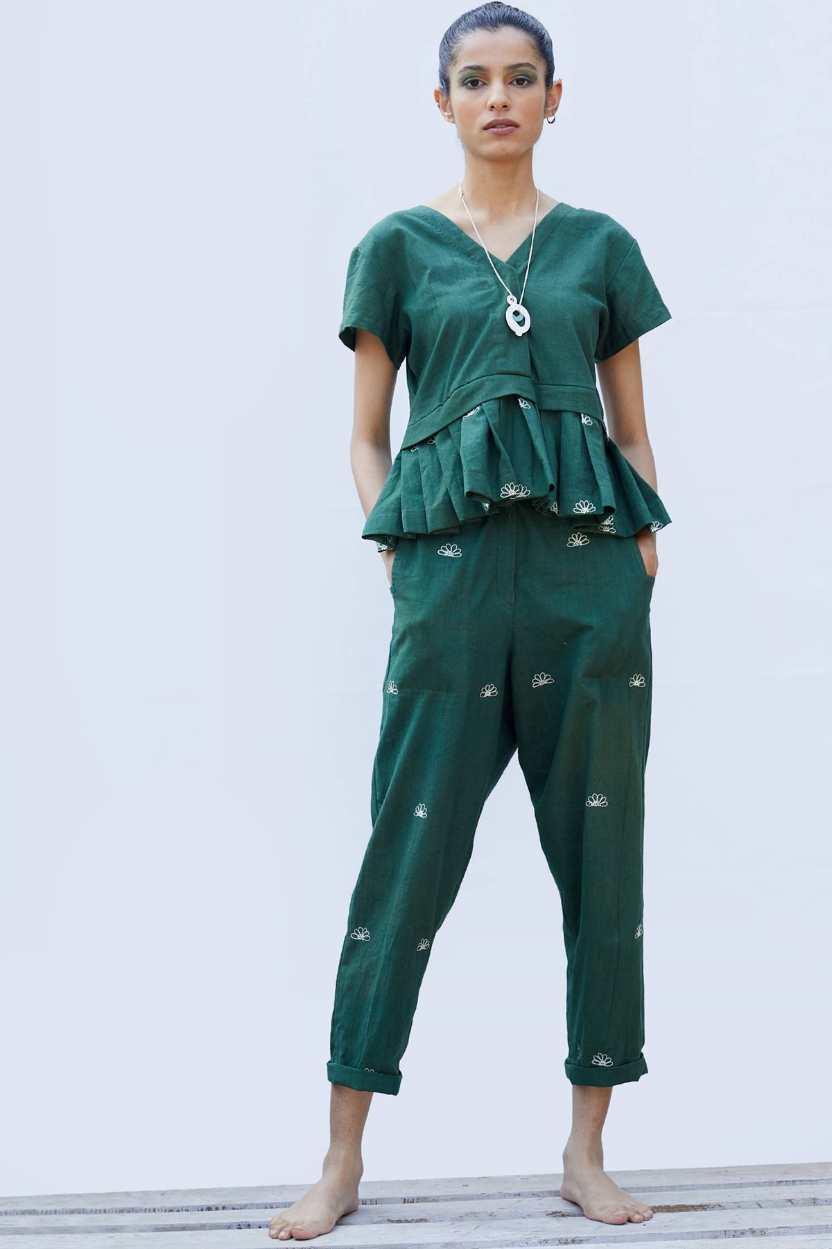 Savana Green Co-ord Set (Set of 2)