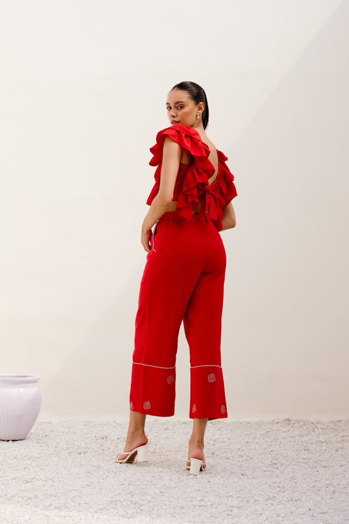 Mimosa Co-ord Set - Red (Set of 2)